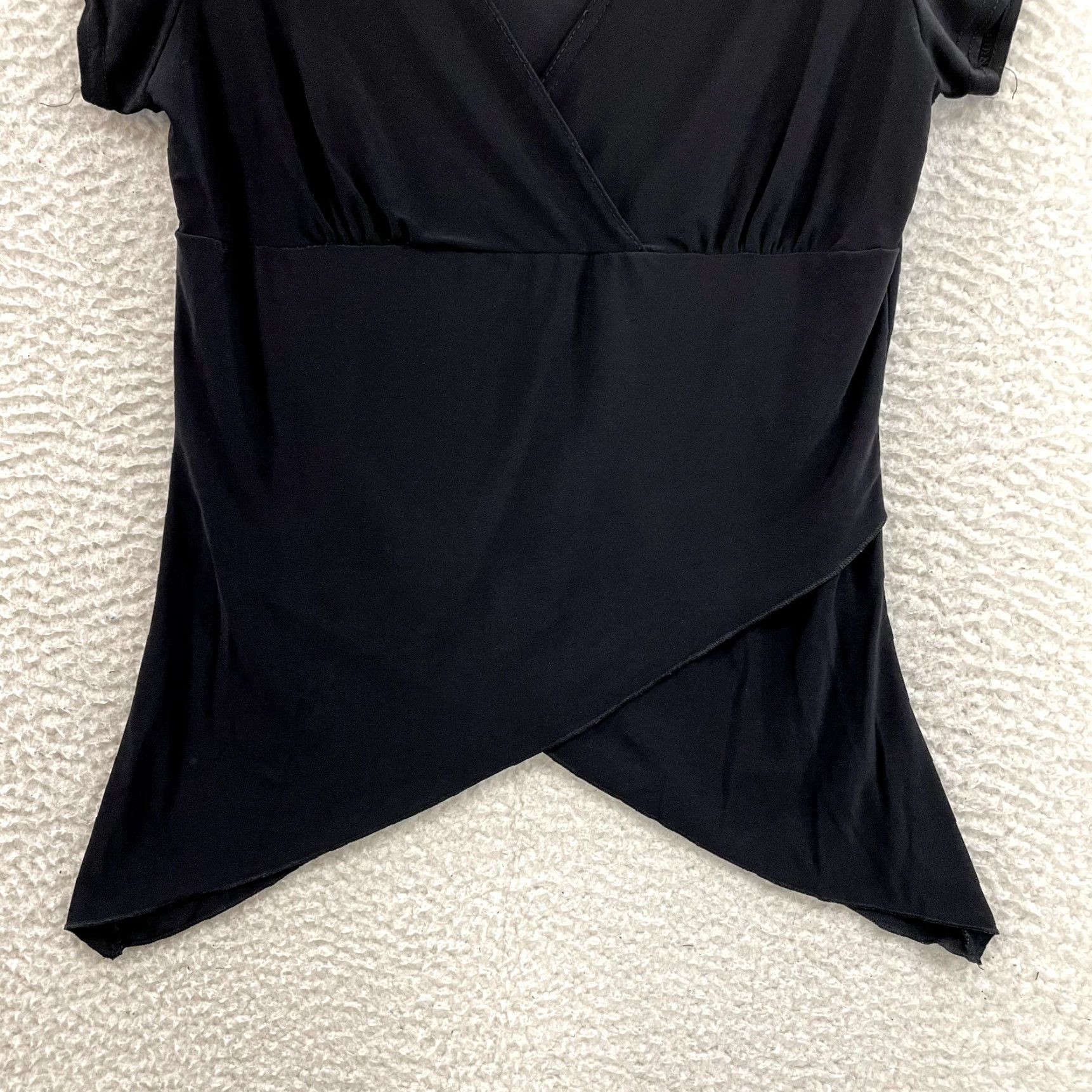 Vintage VINTAGE 90s Y2K Top Shirt XL Black Grunge Slinky Stretch Asymmetrical Fairy Dynamite Ladies/Ladies XL Size XL / US 12-14 / IT 48-50 - 4 Thumbnail