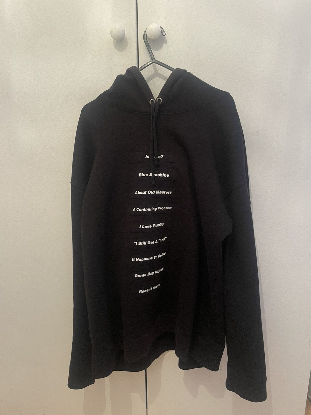 Pre-owned Raf Simons Joy Division Patches Hoodie Jersey Sweatshirt M In Black