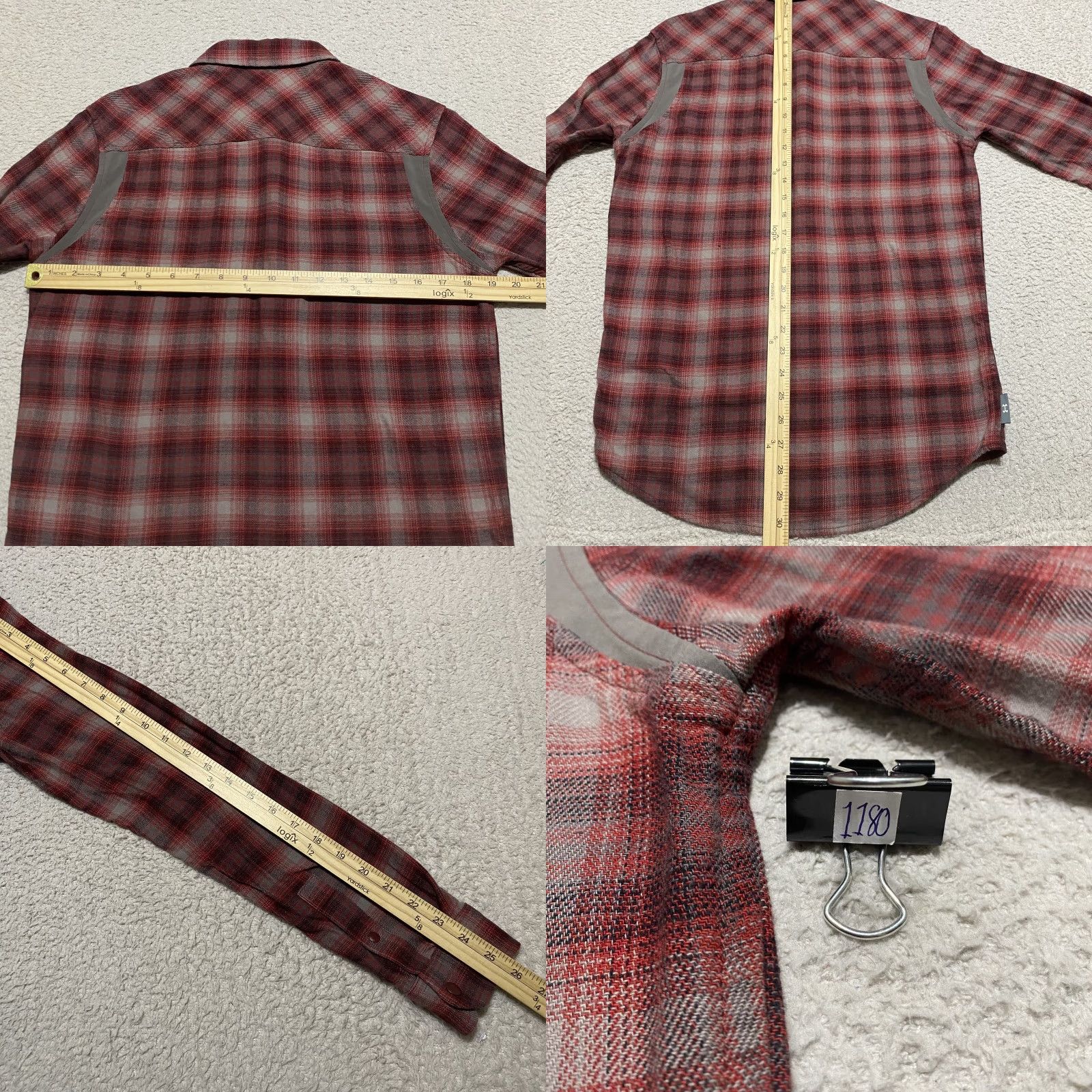 Under Armour Under Armour Shirt Mens Small Multicolor Plaid Long Sleeve Snap Button-Front Size US S / EU 44-46 / 1 - 8 Thumbnail