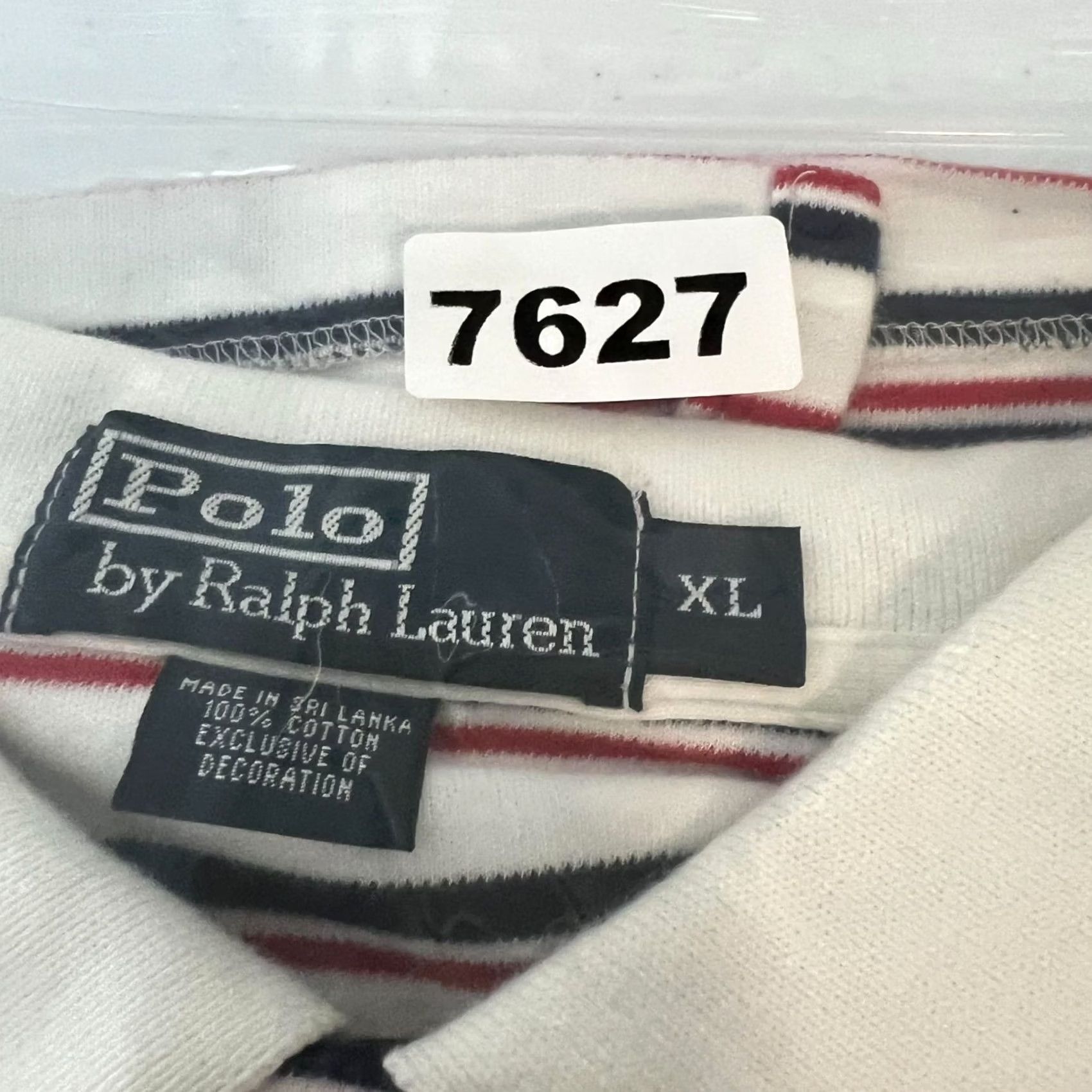 Polo Ralph Lauren Polo Ralph Lauren Mens XL Striped Polo Shirt Red / White / Blue Short Sleeve Shirt Mens XL White Polo Ralph Lauren Size US XL / EU 56 / 4 - 7 Thumbnail