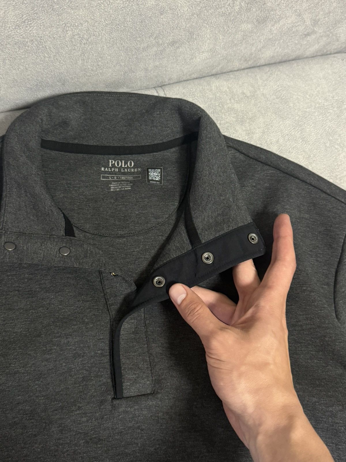 Polo Ralph Lauren Polo Ralph Lauren grey button up 1/4 pullover sweater Size US L / EU 52-54 / 3 - 9 Thumbnail