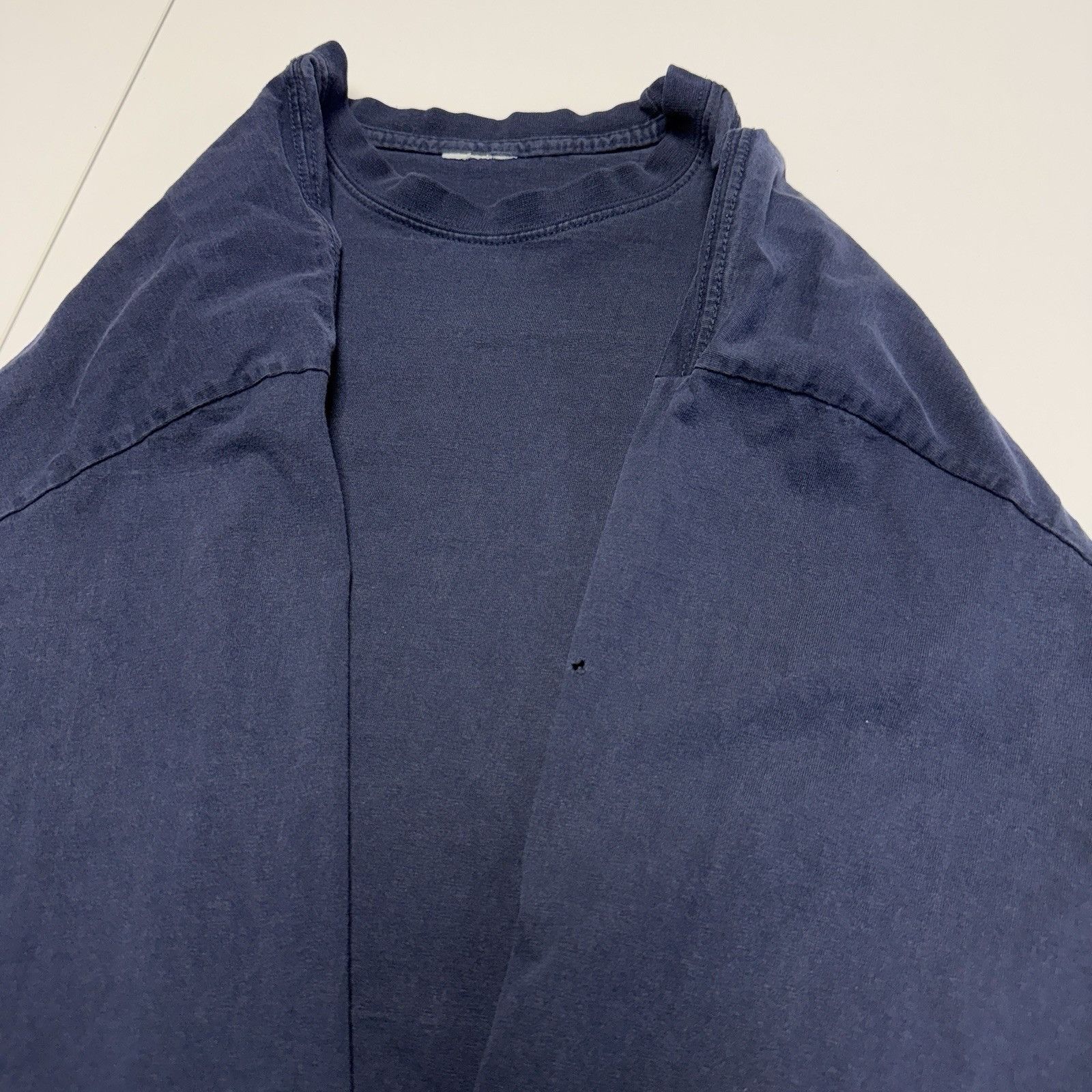 Vintage Vintage Y2K Faded Blue Long Sleeve T Shirt XL Skate Grunge Size US XL / EU 56 / 4 - 4 Thumbnail