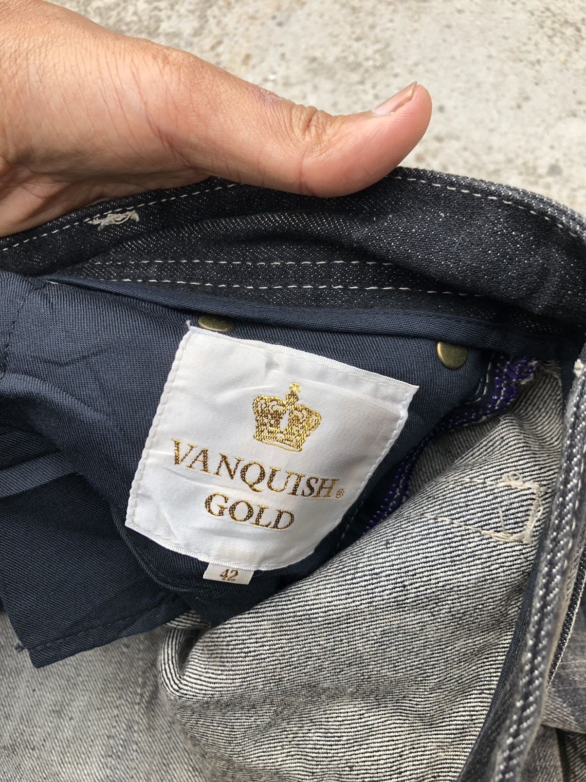 If Six Was Nine × Vanquish FLARED⚡️⚡️VANQUISH GOLD RUSTY BLACK DENIM Size 29" - 2 Thumbnail