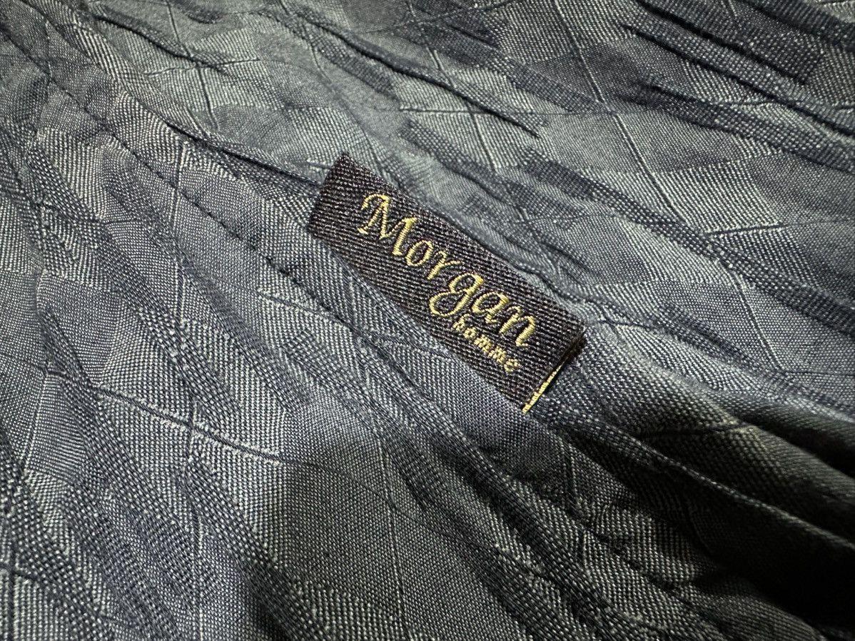 Morgan Homme 🔥Sick Y2K Morgan Homme Argyle Pleats Shirt Size US L / EU 52-54 / 3 - 9 Thumbnail