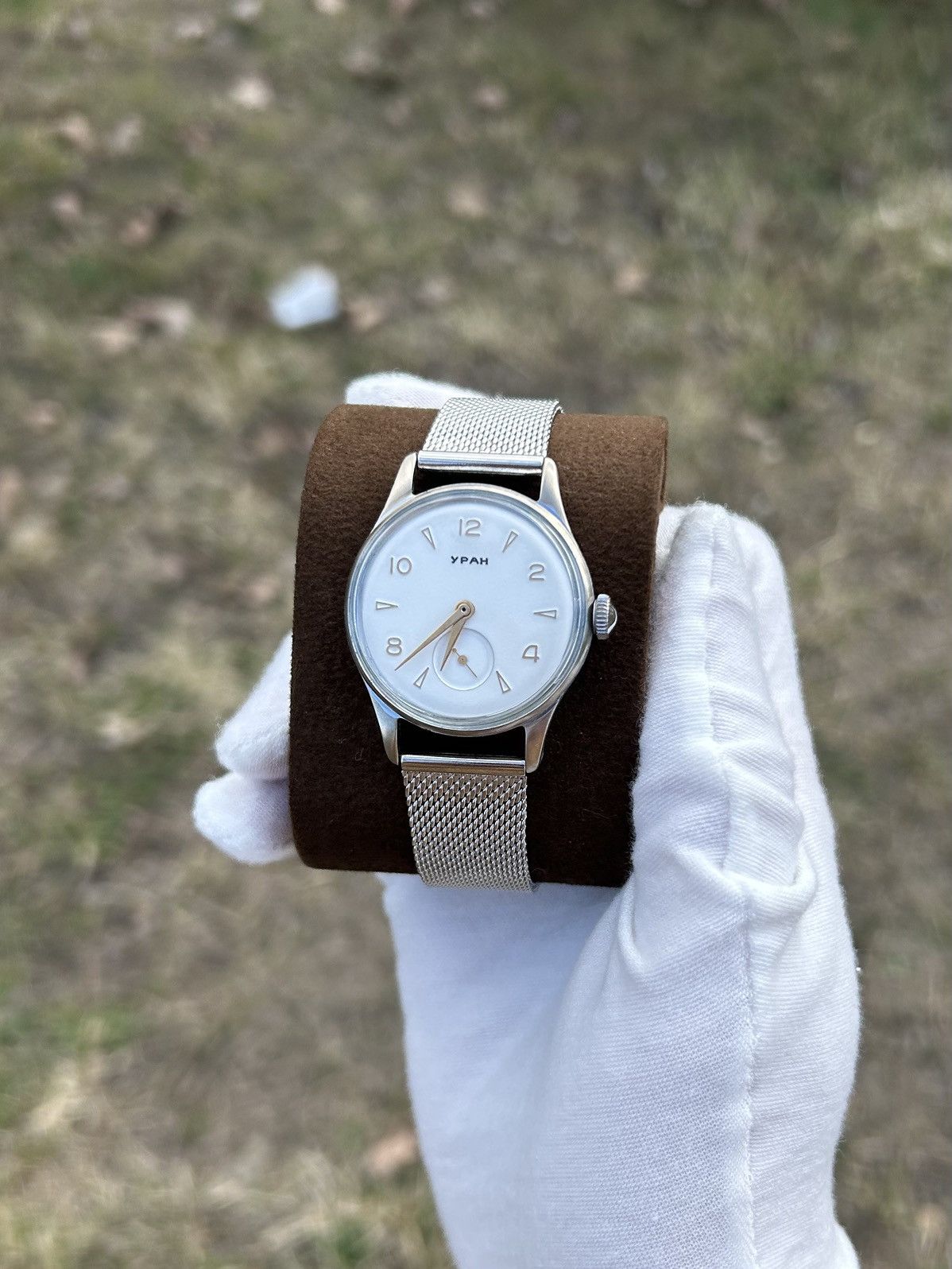 Vintage Vintage Watch Uran USSR Soviet Mechanical Retro 1970s Size ONE SIZE - 3 Thumbnail