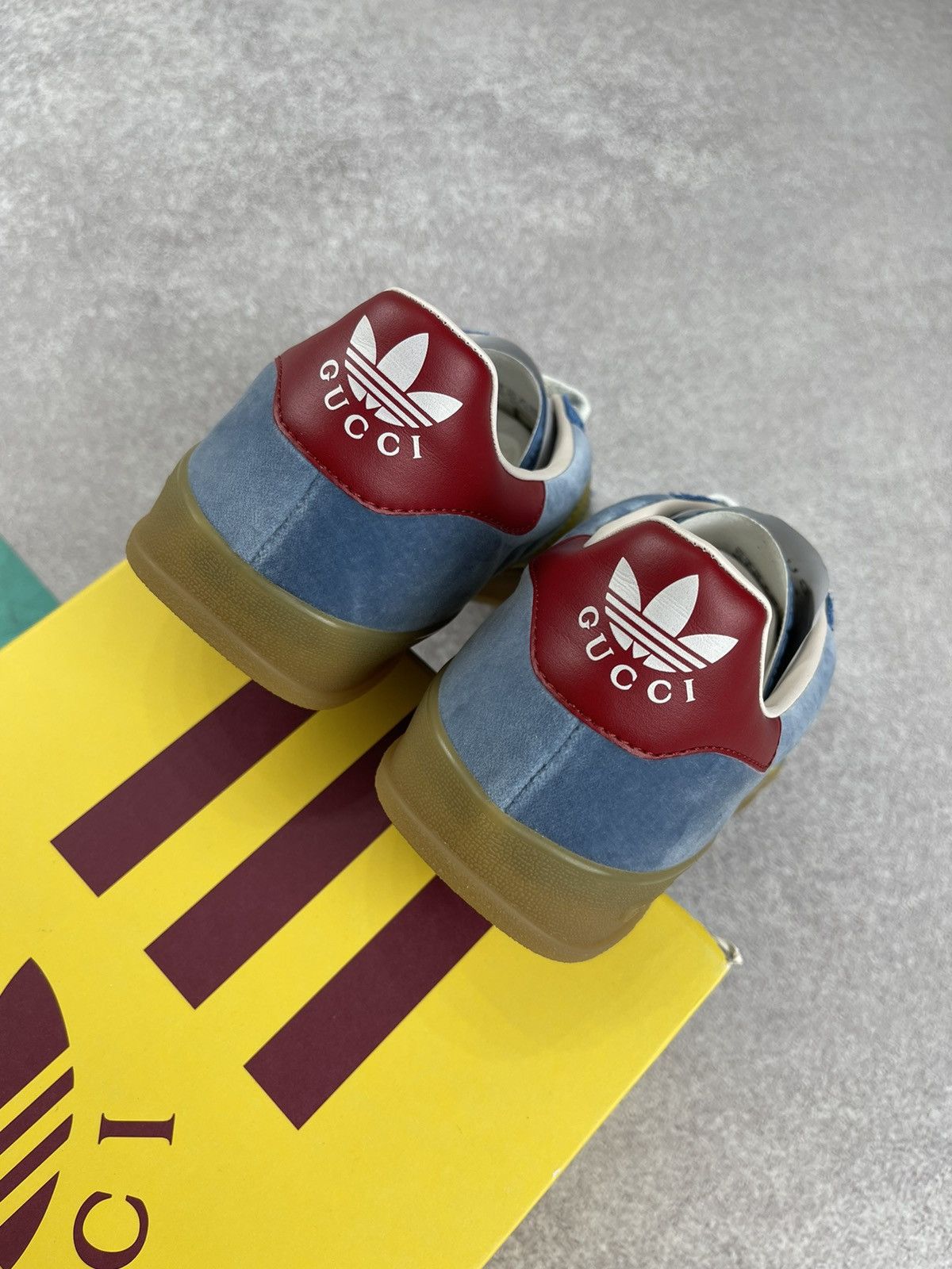 Gucci Adidas x Gucci Gazelle Blue/Yellow Size US 8.5 Size US 8.5 / EU 41-42 - 5 Thumbnail
