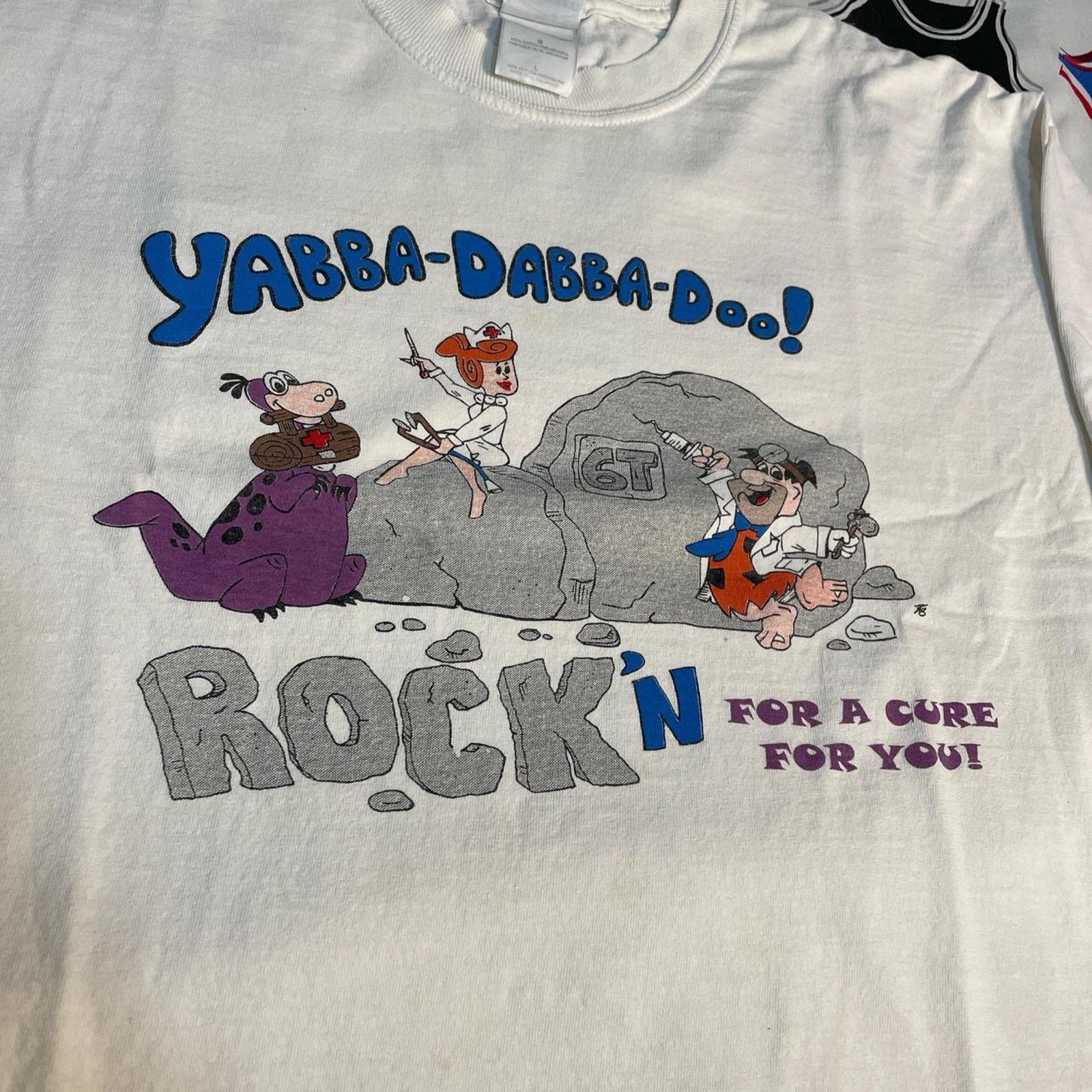 Vintage Vintage 1990s The Flintstones Hanna-Barbera Long Sleeve Tee Size US L / EU 52-54 / 3 - 3 Thumbnail