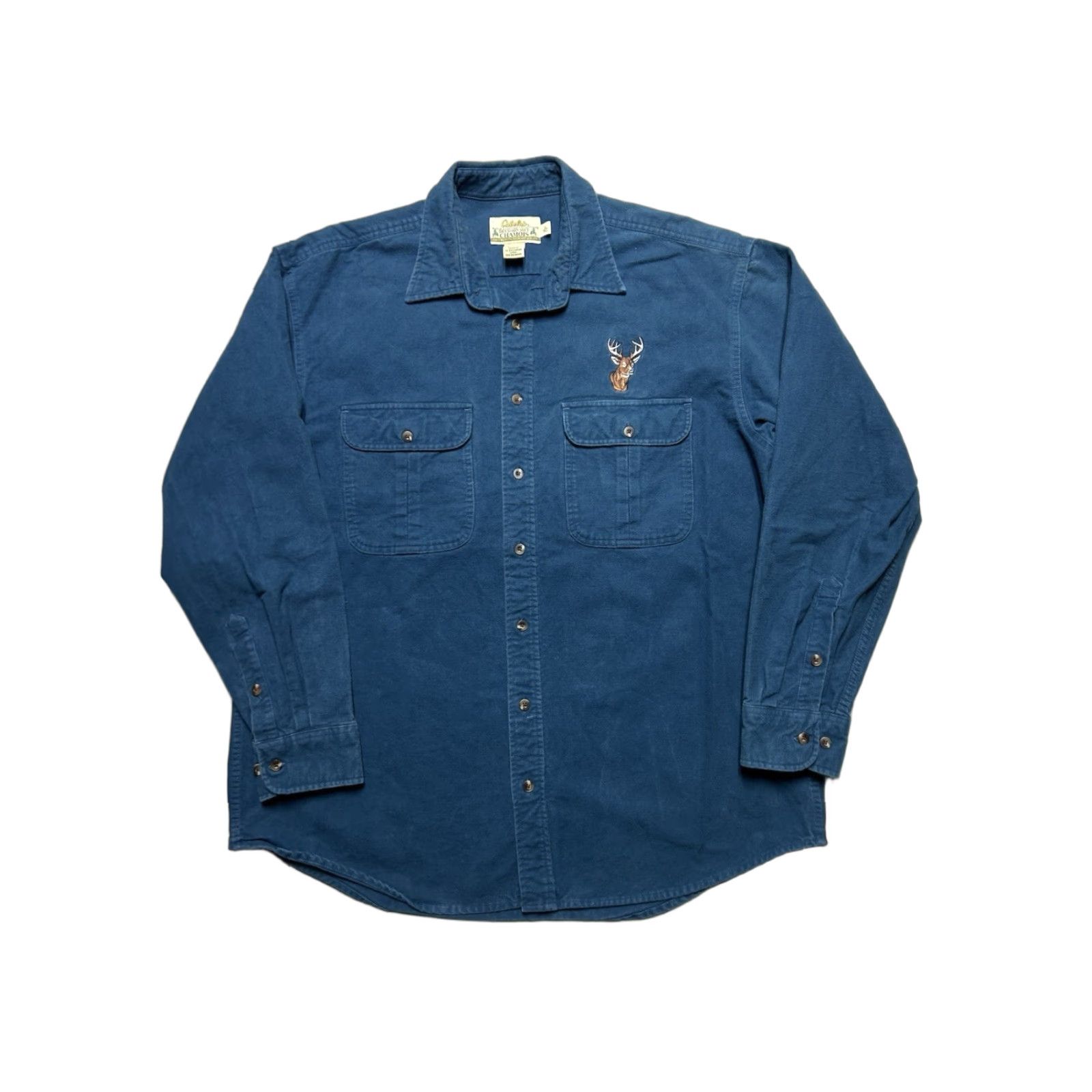 Vintage VINTAGE Cabela's long sleeve button shirt deerskin chamois deer blue XL tall Size US XL / EU 56 / 4 - 1 Thumbnail