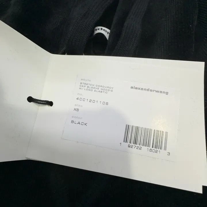 Alexander Wang Alexander Wang Black Logo Crop Hooded Sweatshirt - Size XS / US 0-2 / IT 36-38 - 5 Thumbnail