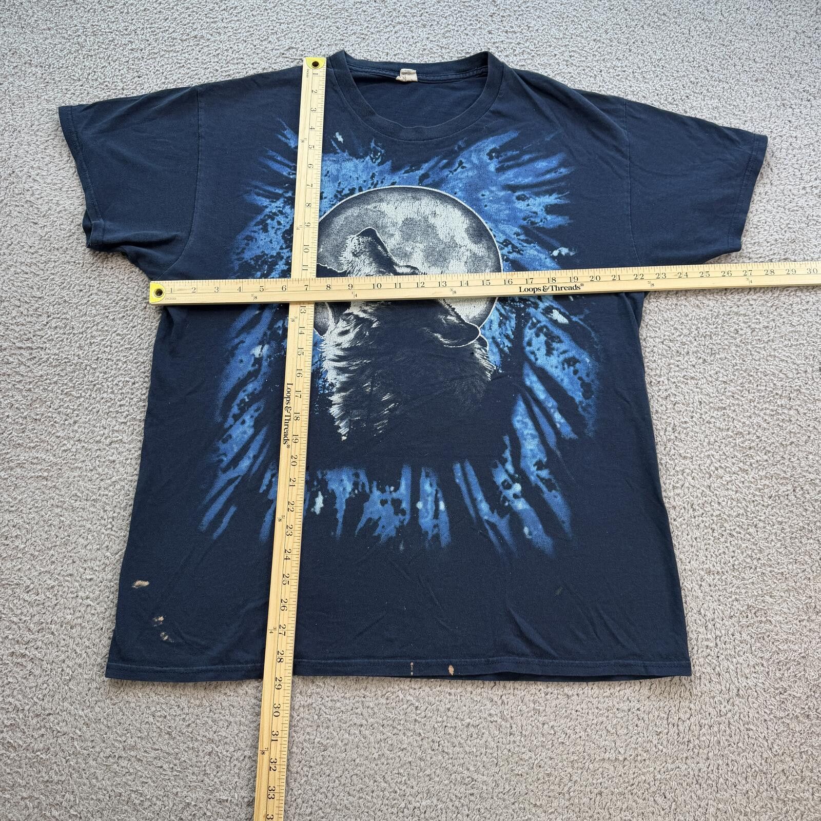 Other Distressed Wolf Graphic T Shirt Large Black Grunge Thrashed Size US L / EU 52-54 / 3 - 3 Thumbnail