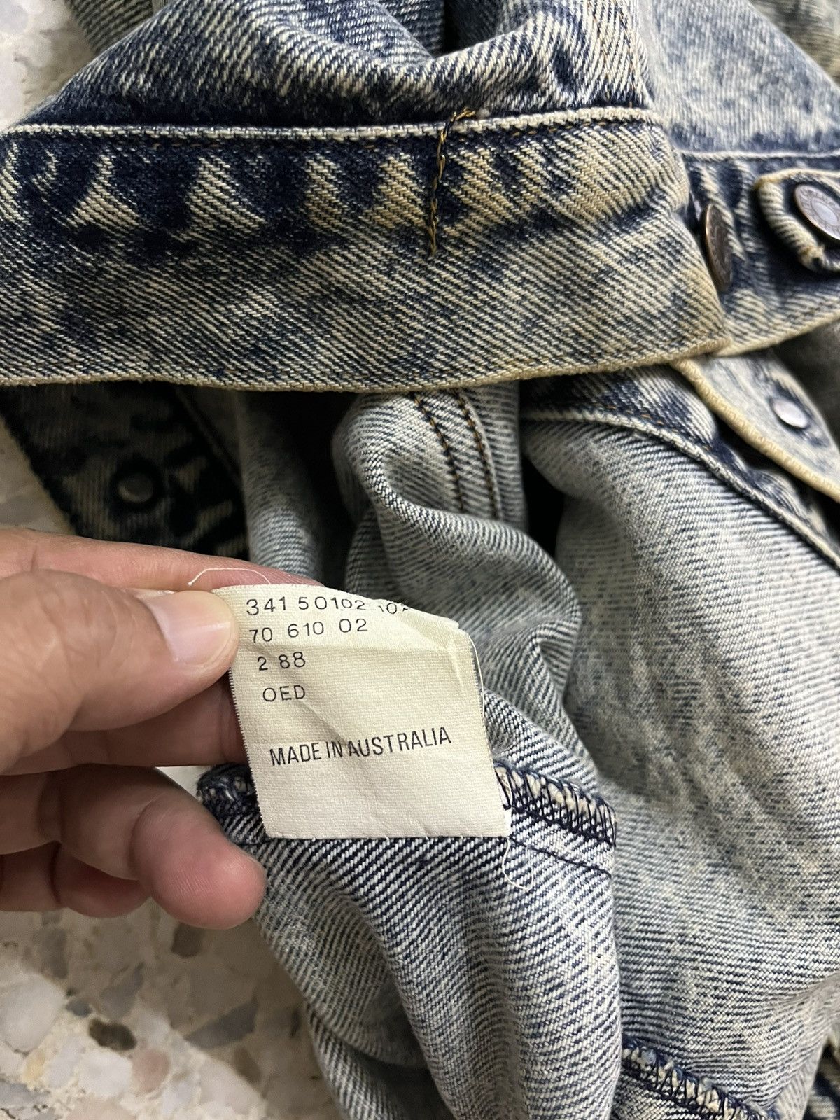 Levi's Vtg 80s Levi’s 70610 Acid Wash Trucker Jacket Size US M / EU 48-50 / 2 - 10 Thumbnail