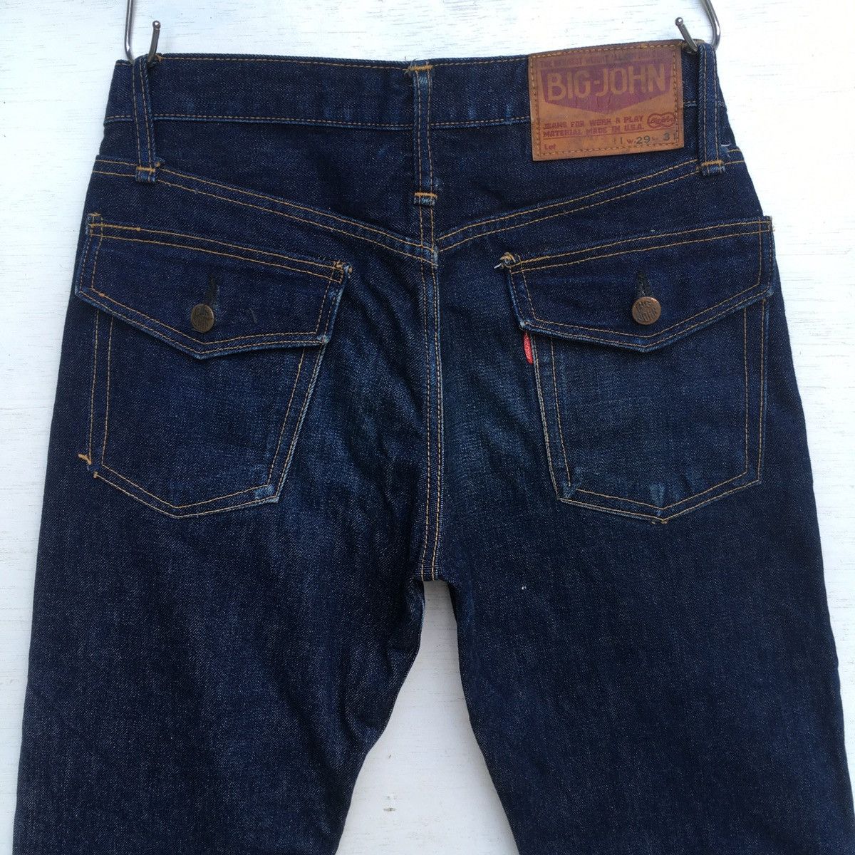 Big John × Vintage 70s VINTAGE BIG JOHN HALF SELVEDGE BUSHPANTS JEANS Size US 28 / EU 44 - 16 Thumbnail