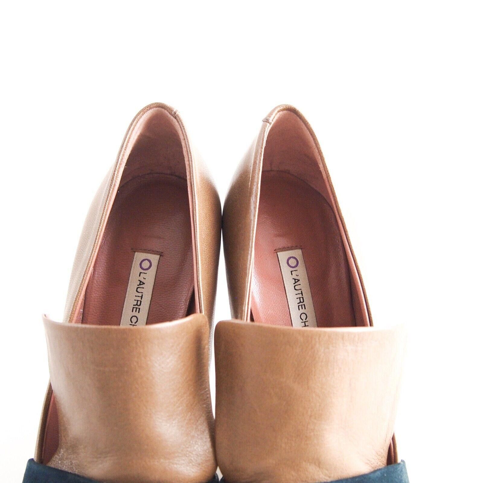 Designer L'Autre Chose Heels Tan Leather Womens US 7.5 EU 37.5 Size US 7.5 / IT 37.5 - 4 Thumbnail