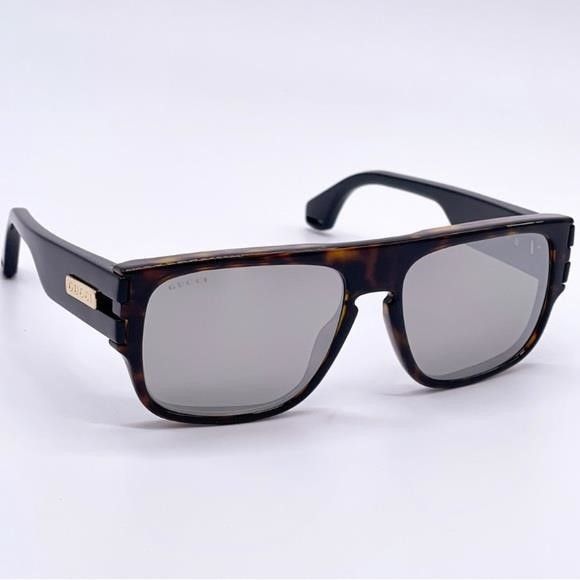 Gucci Authentic- New GUCCI SIlver Square Men's Sunglasses GG0664S Size ONE SIZE - 13 Thumbnail