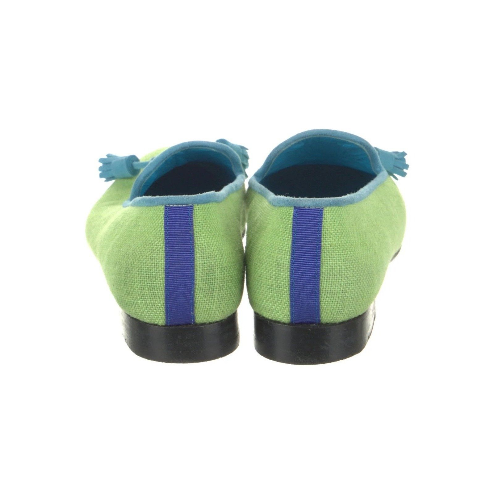 Hadleigh's HADLEIGH'S Colorblock Pattern Loafers Linen Suede Green/Aqua Size US 12 / IT 42 - 5 Thumbnail