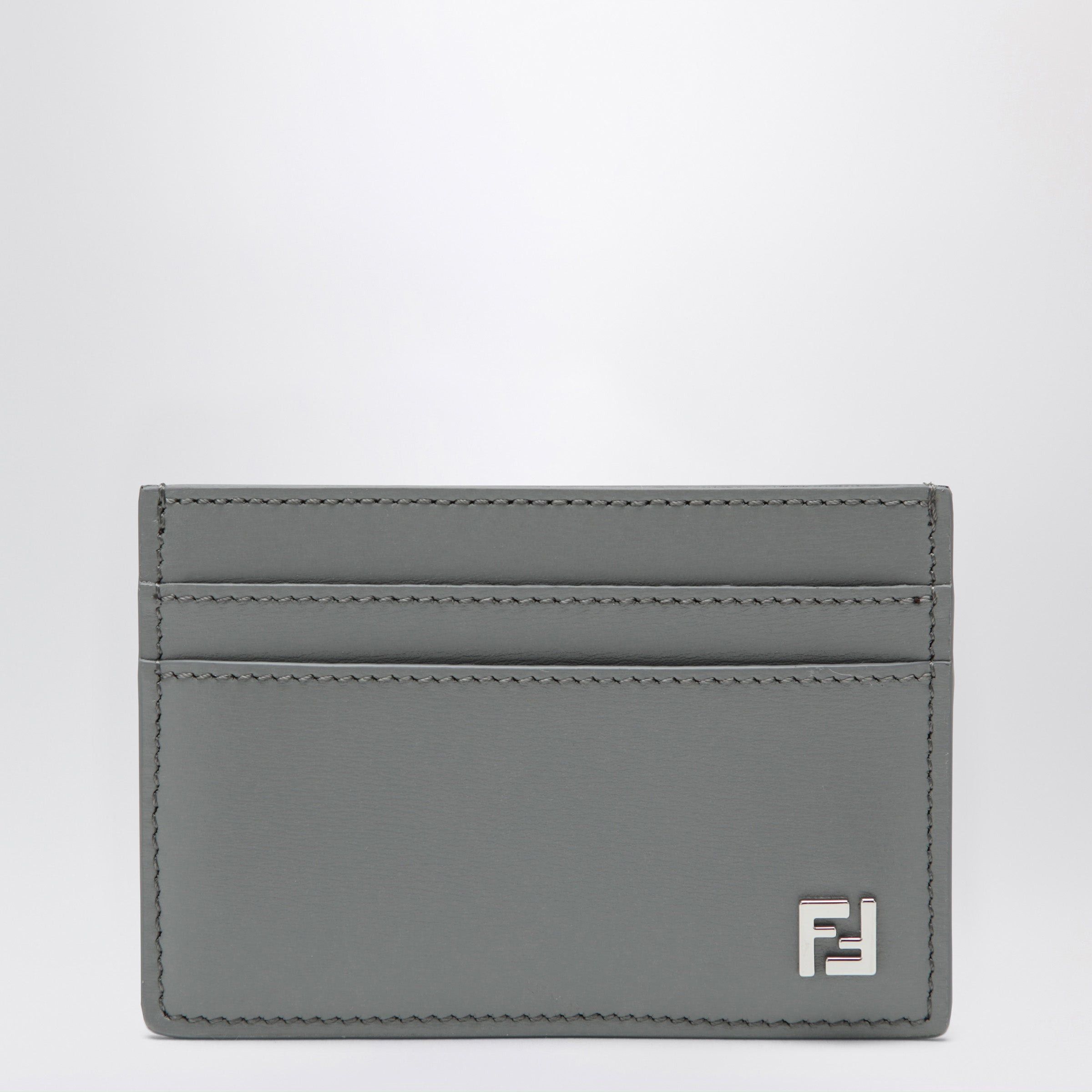 Fendi Fendi Light Grey Ff Squared Card Holder Size ONE SIZE - 1 Thumbnail