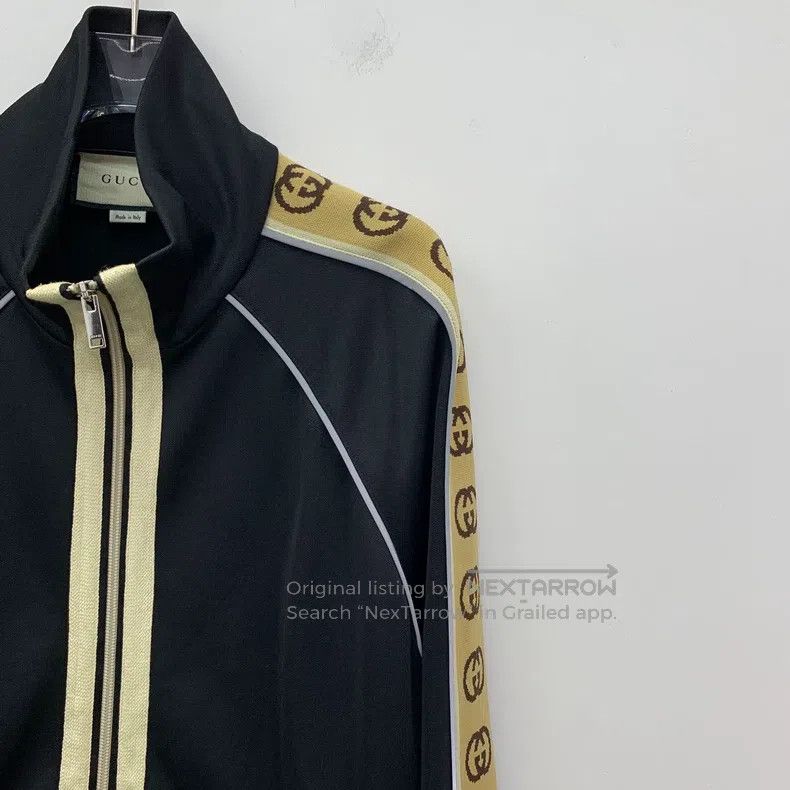 Gucci Gucci Black side striped logo stand-up collar zipper long- Size US S / EU 44-46 / 1 - 3 Thumbnail