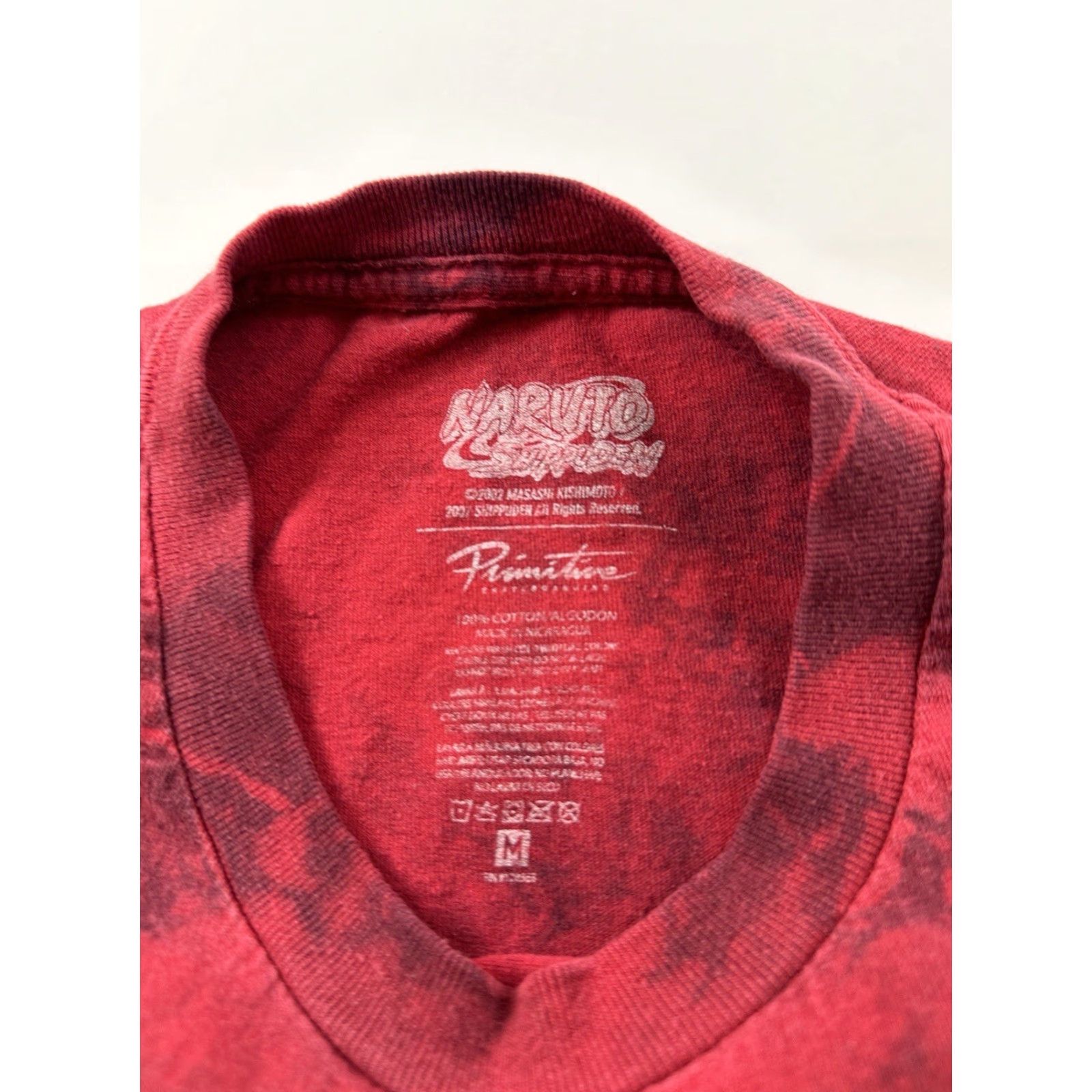 Primitive Primitive x Naruto Shirt Men’s Medium Red Tie-Dye Itachi Crows Burgundy Size US M / EU 48-50 / 2 - 3 Thumbnail