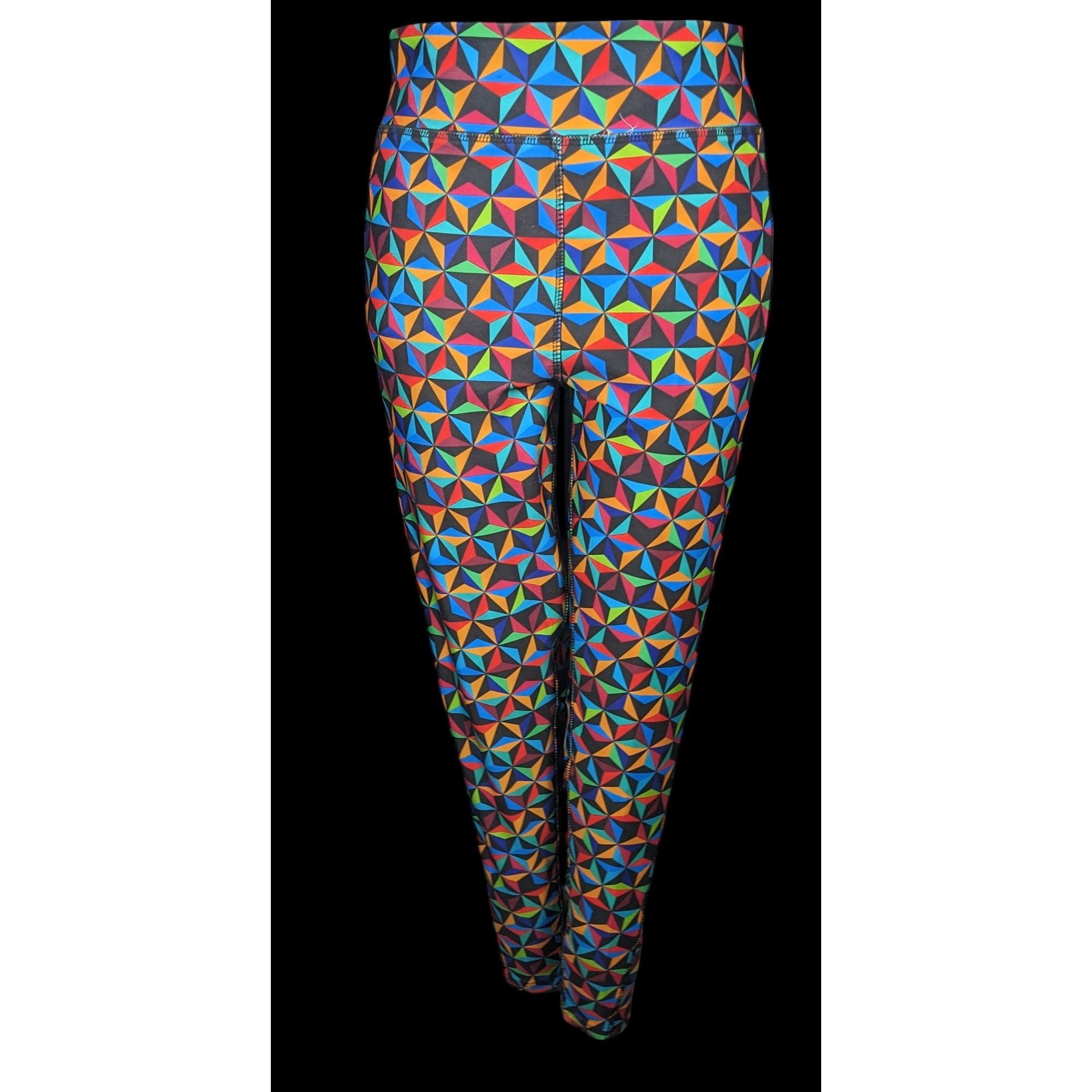 Disney Disney Epcot Rainbow Geometric Print Leggings Size Large Size 34" / US 12 / IT 48 - 1 Thumbnail