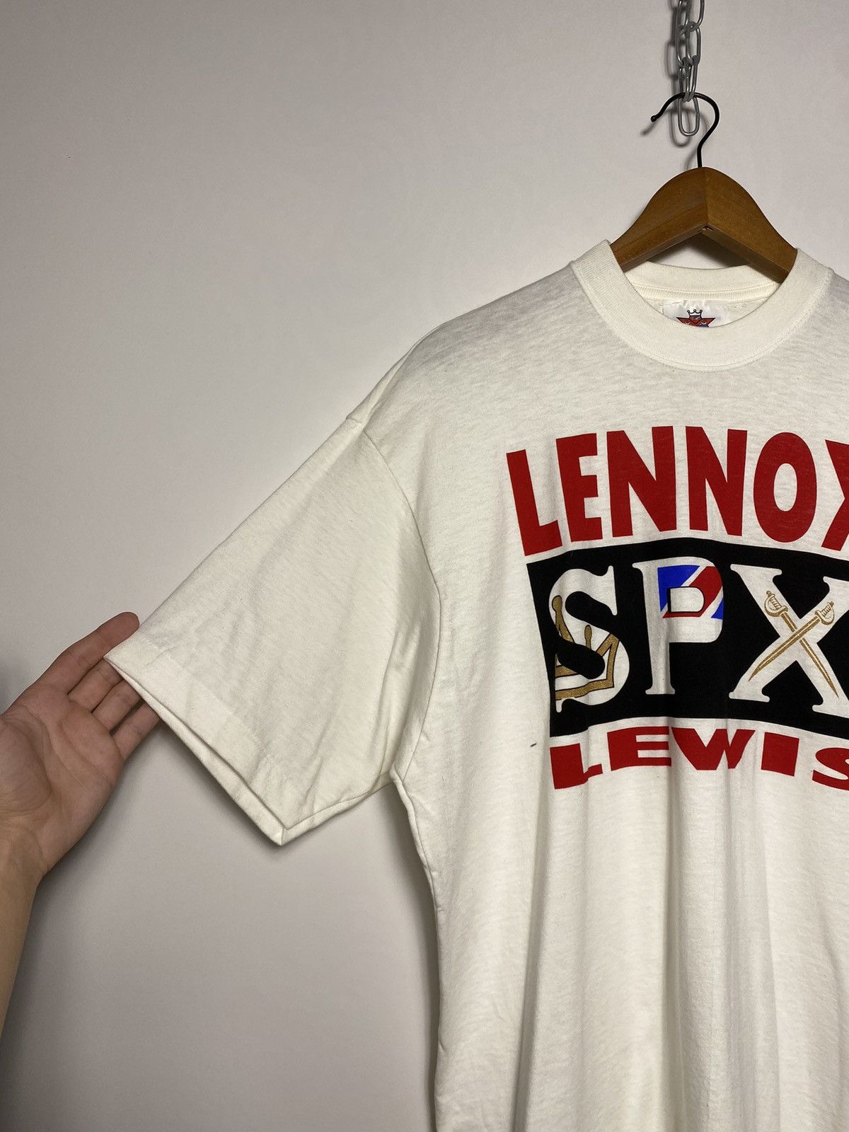 Vintage Rare!‼️Single Stitch Lennox Lewis World Champion 90s T-shirt Size US XL / EU 56 / 4 - 5 Thumbnail