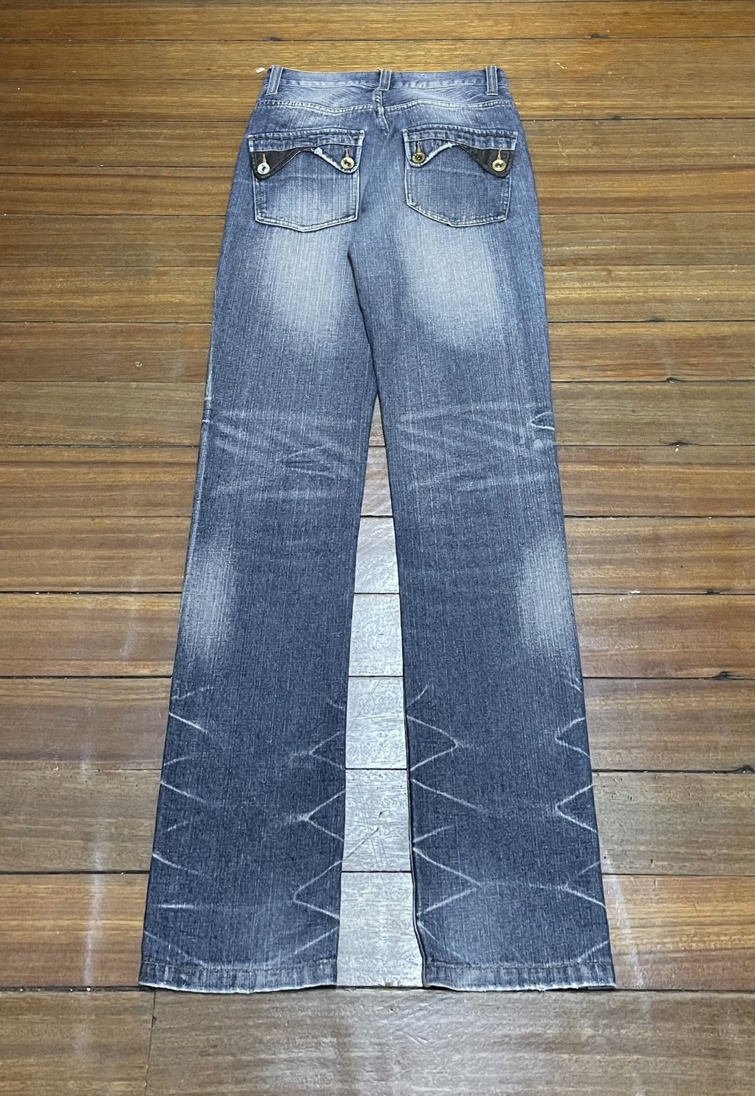 14th Addiction × Japanese Brand × Le Grande Bleu (L.G.B.) Rare Design Vintage Japanese Brand Double Focus Jeans 2000s Size US 29 - 2 Thumbnail