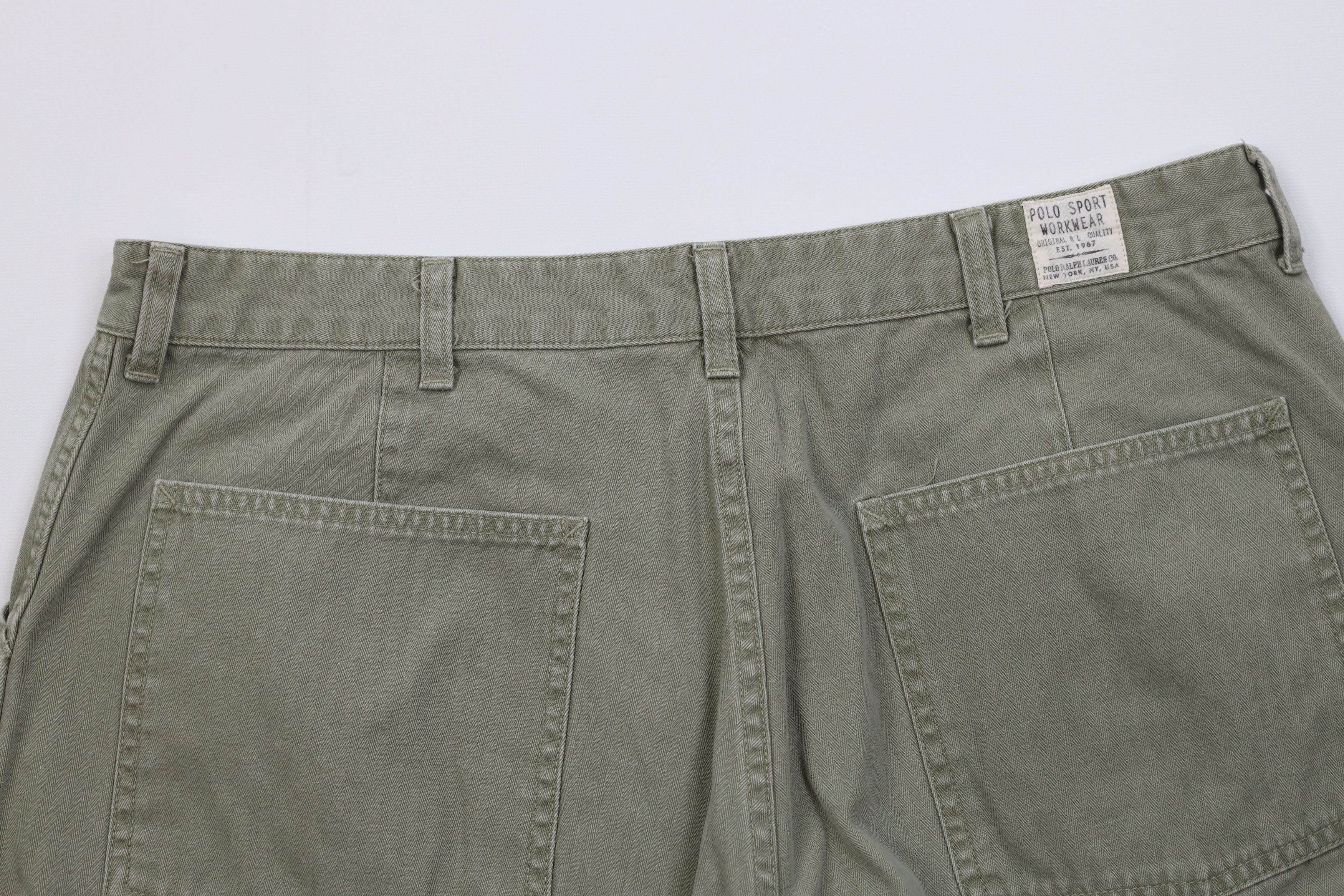 Ralph Lauren Vintage 90s Polo Sport Ralph Lauren HBT Workwear Shorts Size US 36 / EU 52 - 9 Thumbnail