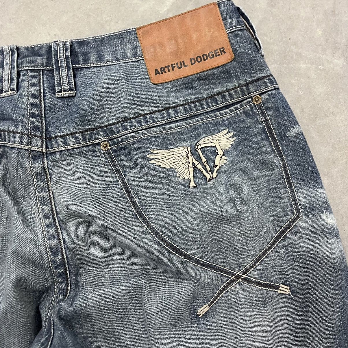 Artful Dodger CRAZY Y2K Artful Dodger Denim Skull embroidered Pockets 38 Size US 38 / EU 54 - 6 Thumbnail