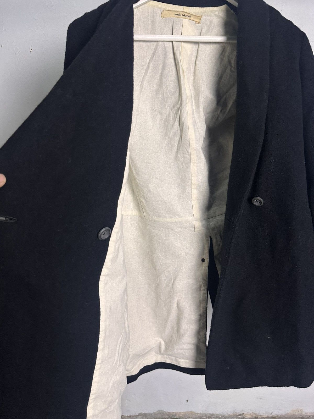 John Alexander Skelton Suzuki Takayuki Poetcore Wool black double-breasted coat Size US S / EU 44-46 / 1 - 4 Thumbnail