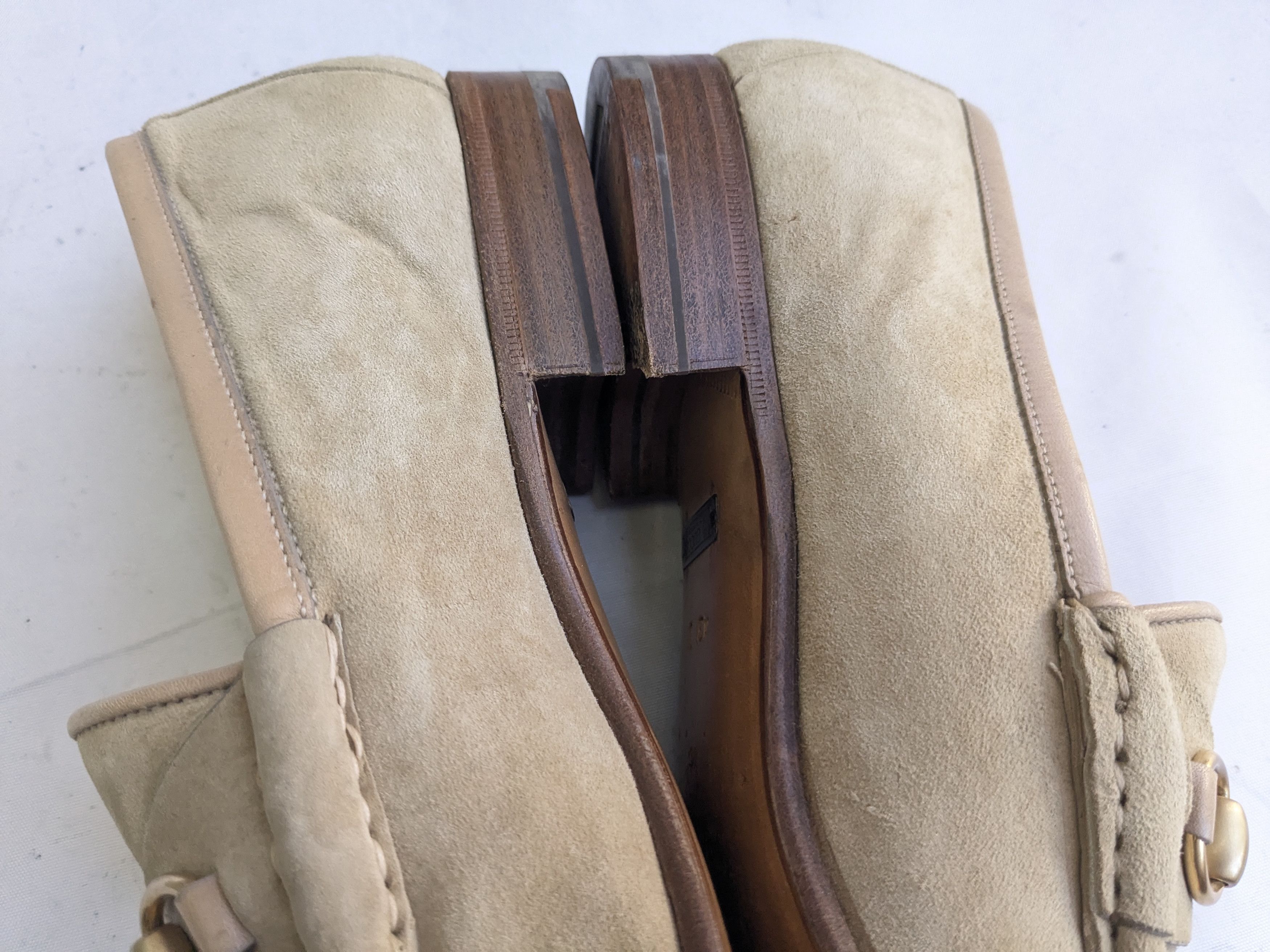 Gucci Gucci Horsebit Loafers 9.5 Beige Suede Leather Size US 9.5 / EU 42-43 - 6 Thumbnail