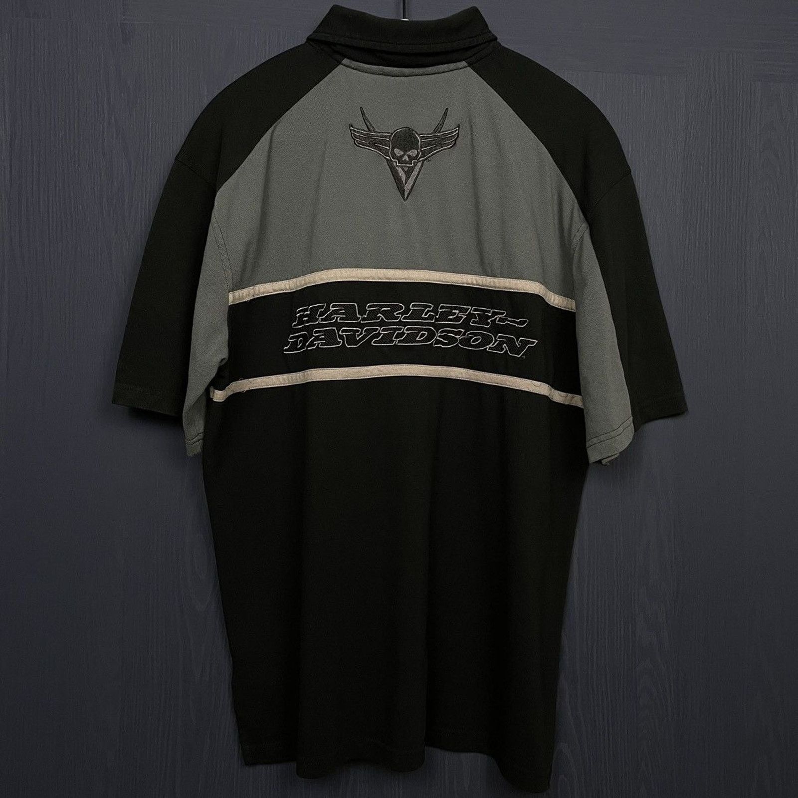 Harley Davidson × Japanese Brand × Vintage 🇺🇸2010 HARLEY-D Skull Polo Size US M / EU 48-50 / 2 - 1 Thumbnail
