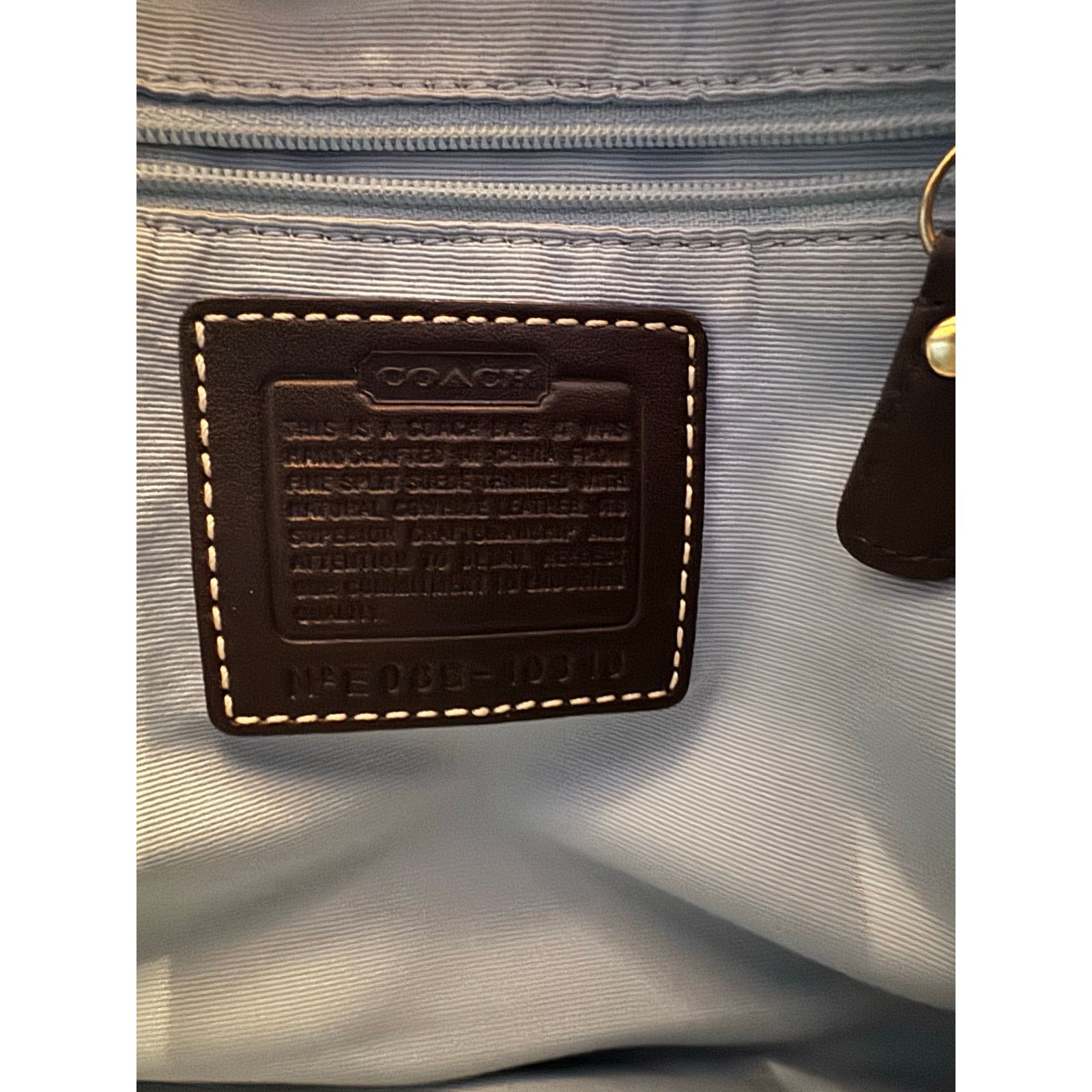 Coach Y2K Coach Hampton Legacy Tote in Baby Blue Suede Size ONE SIZE - 2 Thumbnail