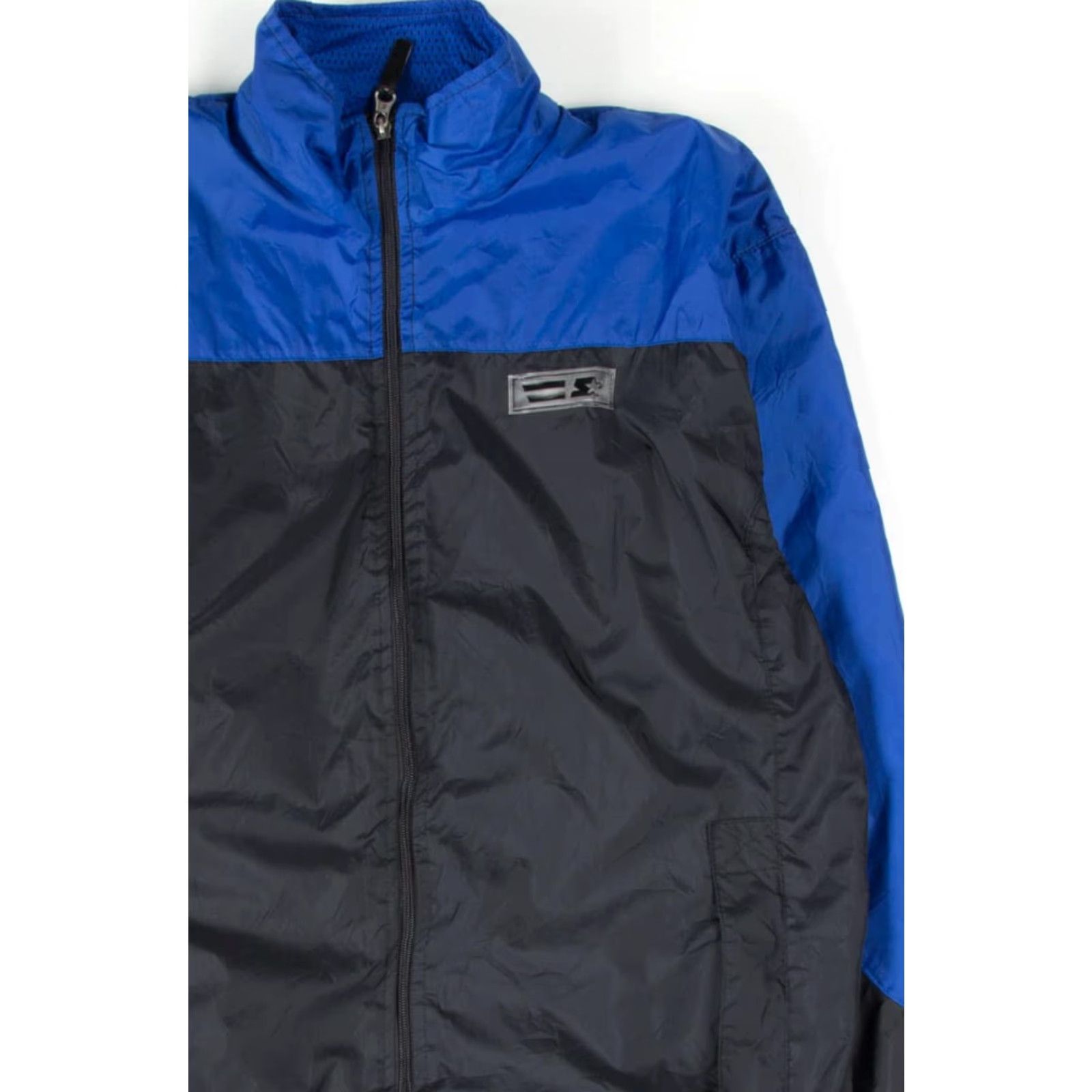 Starter VINTAGE Starter Windbreaker Jacket Unisex 90s Blue Black Small Boys XL Size US S / EU 44-46 / 1 - 2 Thumbnail