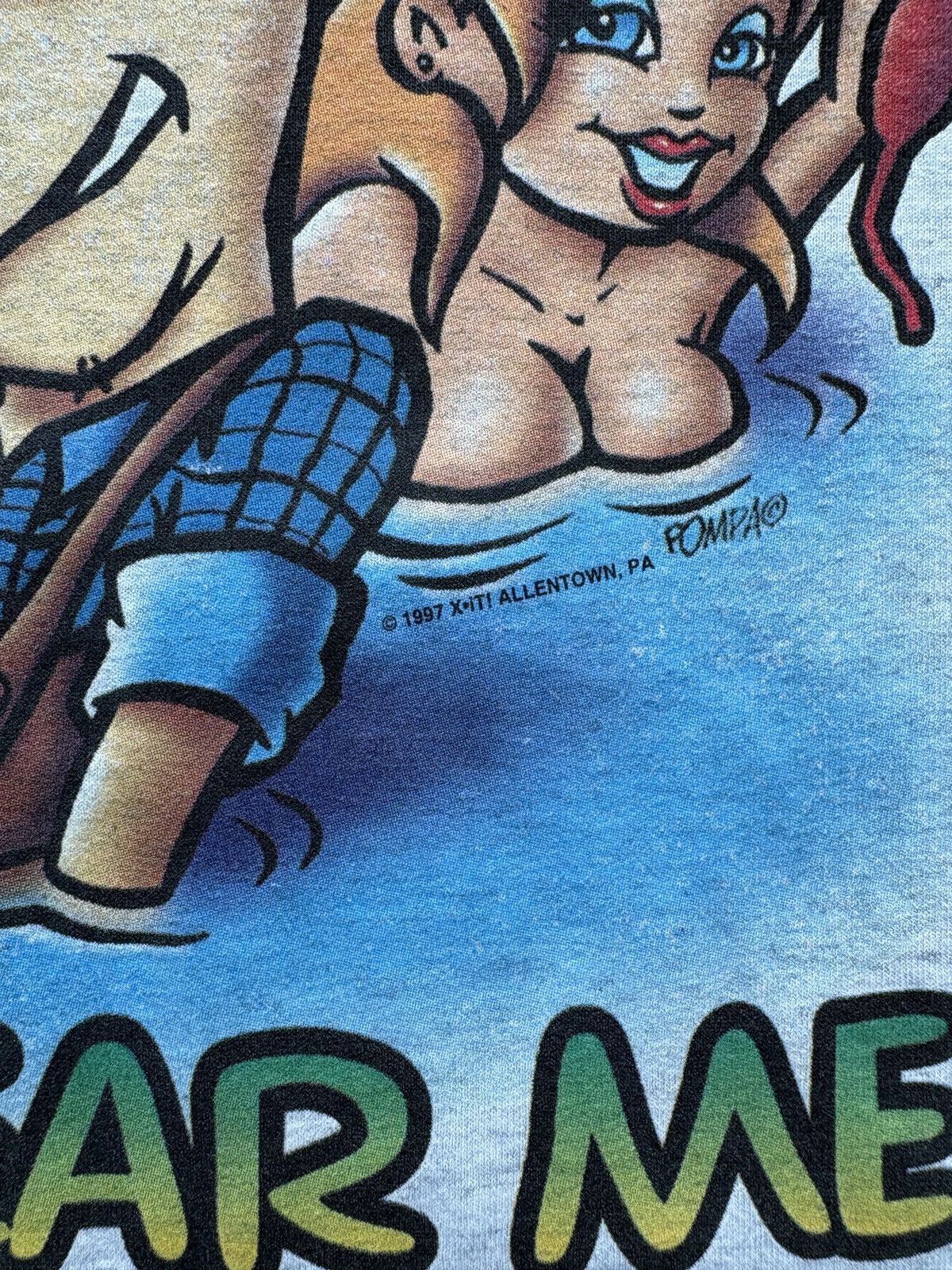 Vintage Funny Vintage 90s “Women Want Me, Fish Fear Me” Graphic Tee Size US L / EU 52-54 / 3 - 3 Thumbnail