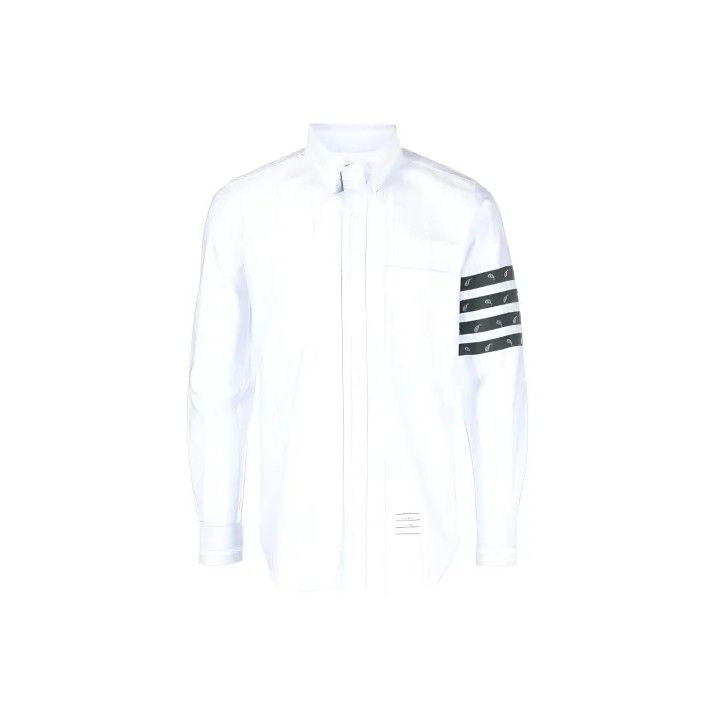 Thom Browne Thom Browne Striped Long Sleeve Shirt for Men Size US S / EU 44-46 / 1 - 1 Thumbnail