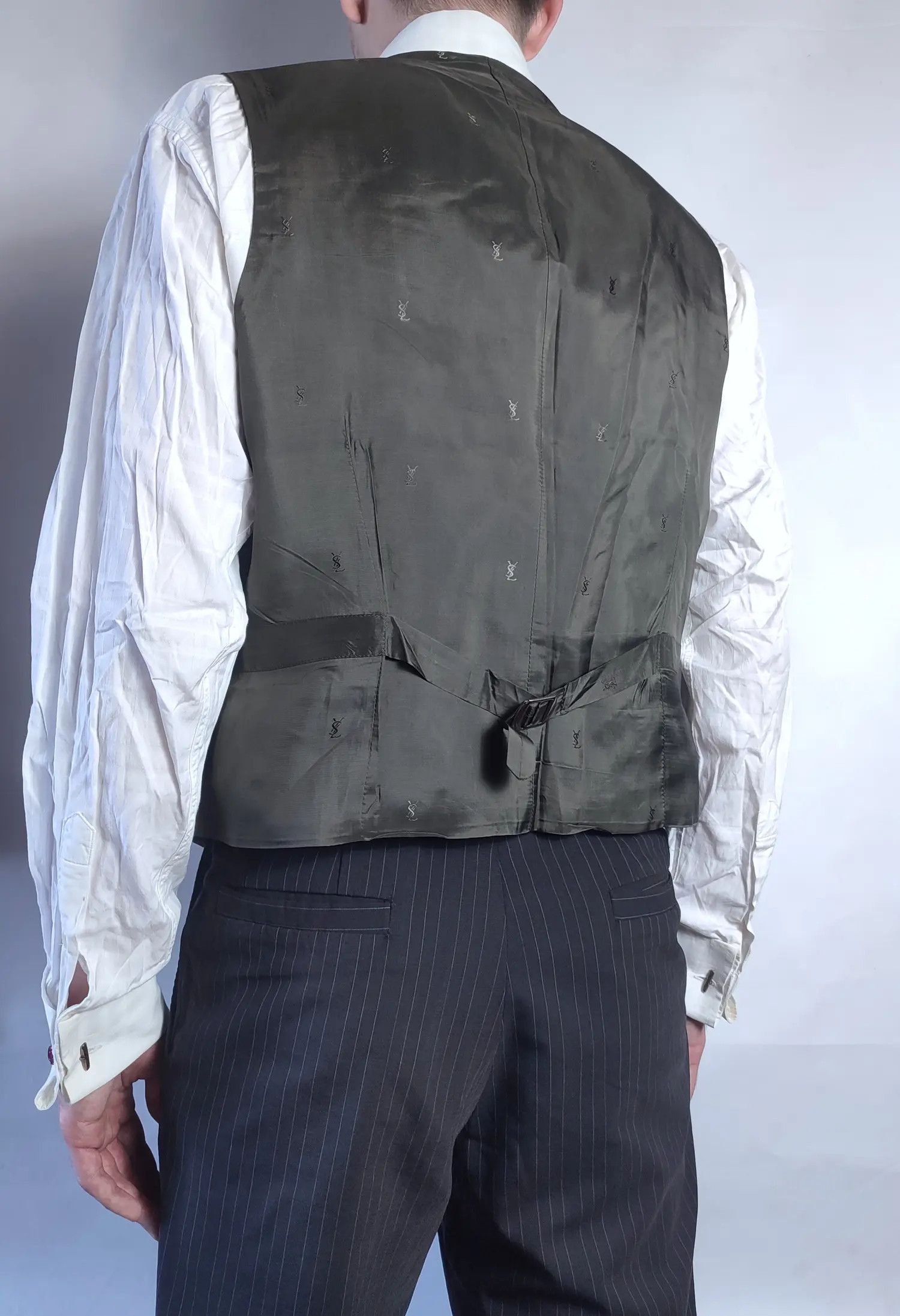 Yves Saint Laurent YSL khaki wool suit vest Size 38R - 12 Thumbnail