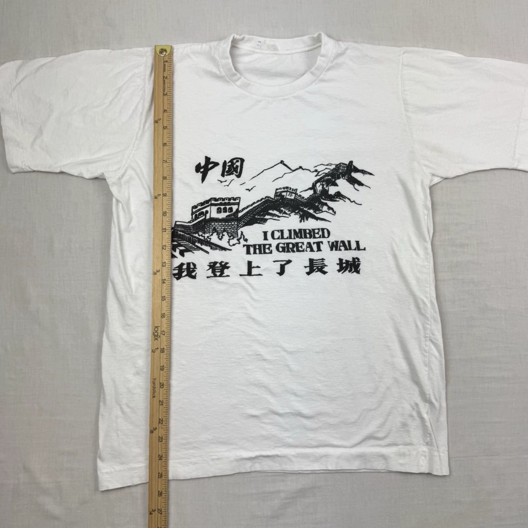 Vintage VINTAGE I Climbed The Great Wall T-Shirt Adult Large Tourist China 90s Graphic White Mens L 90s Theme Size US L / EU 52-54 / 3 - 6 Thumbnail