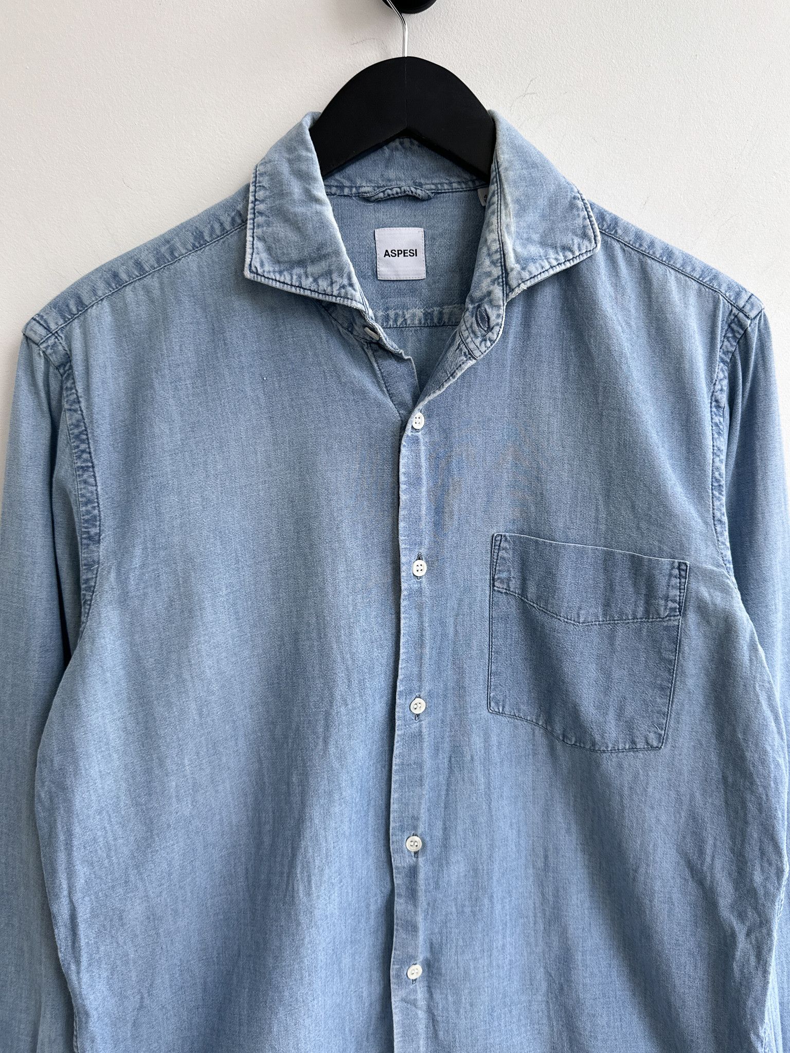 Aspesi Aspesi Blue Denim Jean Shirt Size US S / EU 44-46 / 1 - 2 Thumbnail