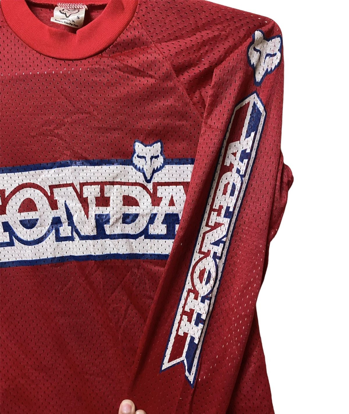 Fox Racing Vintage 70s HONDA FOX Moto-x Racing Team Shirt Motocross Size US S / EU 44-46 / 1 - 2 Thumbnail