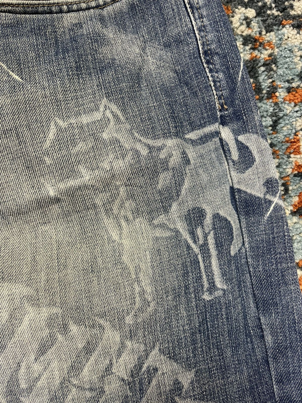 Japanese Brand × Vintage Vintage y2k Amstaff Wear print denim pitbull AOP graphic Size US 34 / EU 50 - 11 Thumbnail
