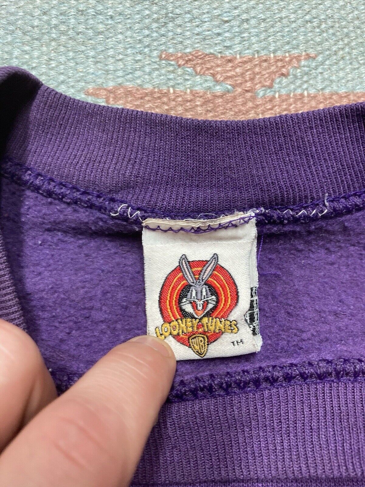 Vintage VTG 90s sweatshirt tweety bird looney tunes Disney purple M Size M / US 6-8 / IT 42-44 - 6 Thumbnail