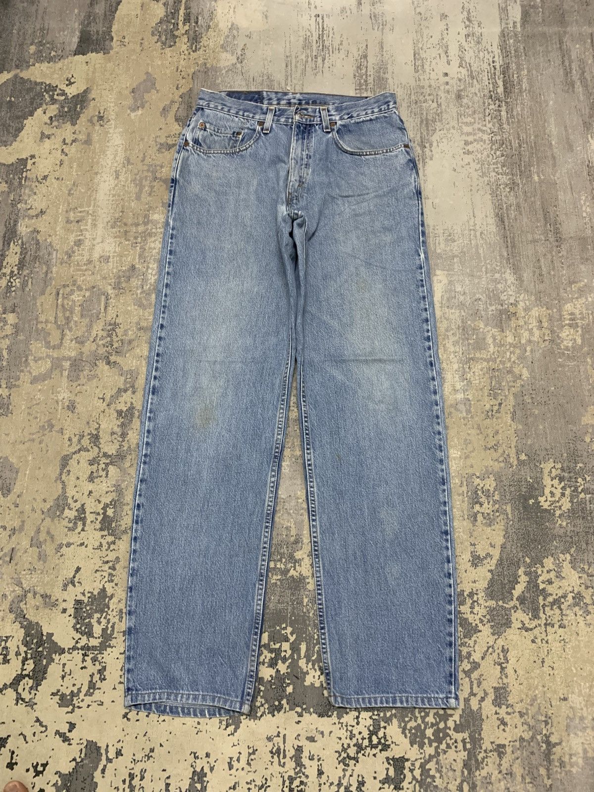 Levi's VTG 90s Levi's 550 Relaxed Fit Tapered Leg Jeans Light Wash Size US 31 - 1 Thumbnail