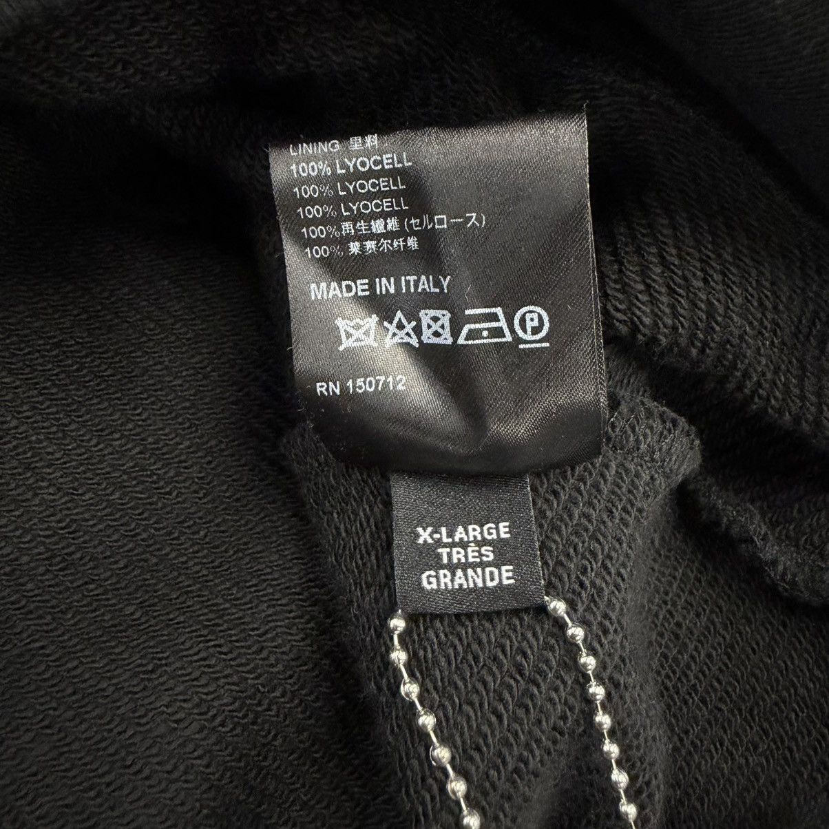 Amiri Amiri Staggered Chrome Hoodie Black Size US XL / EU 56 / 4 - 7 Thumbnail