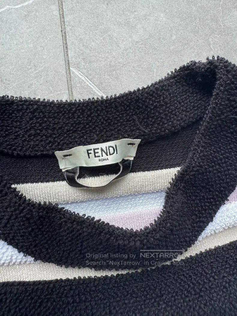 Fendi Fendi Black and White Striped Knit Set, Top with Shorts, C Size XS / US 0-2 / IT 36-38 - 4 Thumbnail