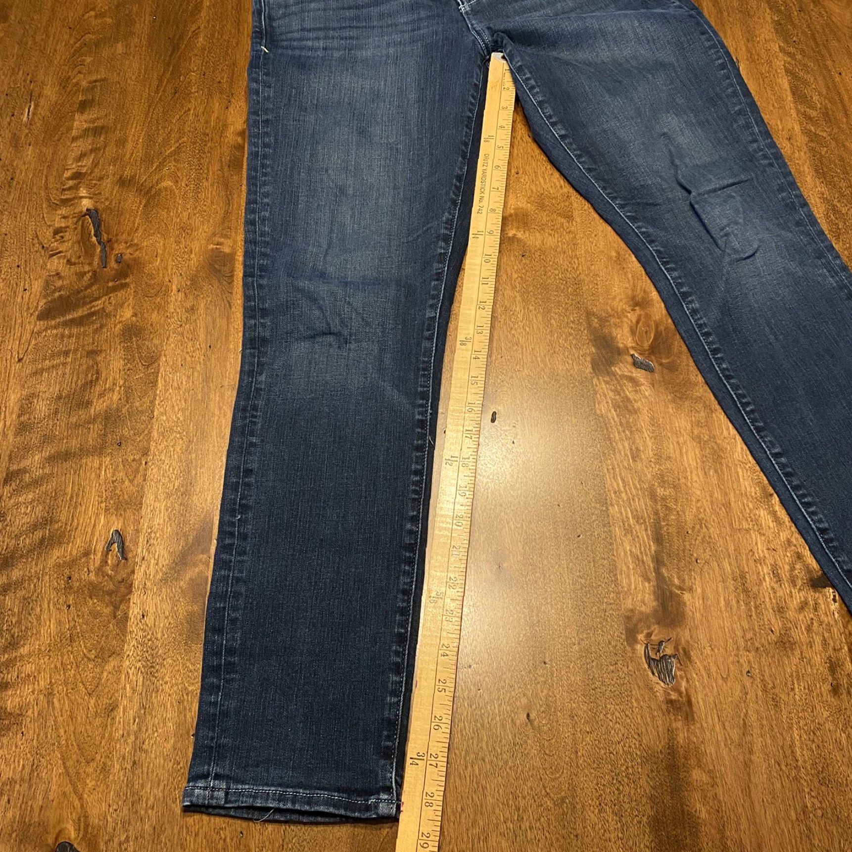 Vintage VINTAGE Pilcro & The Letterpress Jeans No. 29 Stet Women 31 x 28.5 Dark Blue Straight Jeans Womens Size 24" / US 00 / IT 34 - 7 Thumbnail