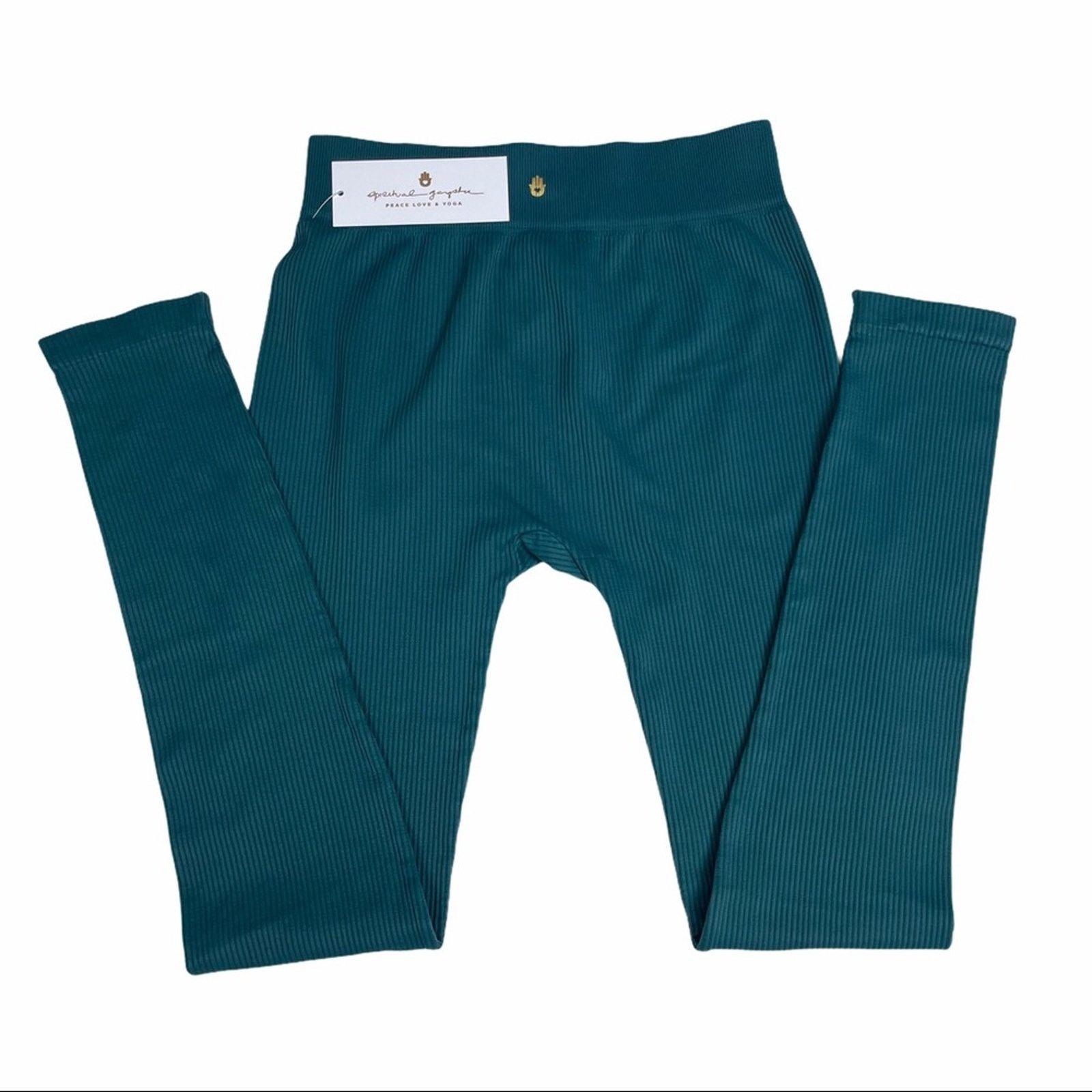 Spiritual Gangster Spiritual Gangster Hi Rise Rishi Leggings Green Size M/L Size 30" / US 8 / IT 44 - 4 Thumbnail
