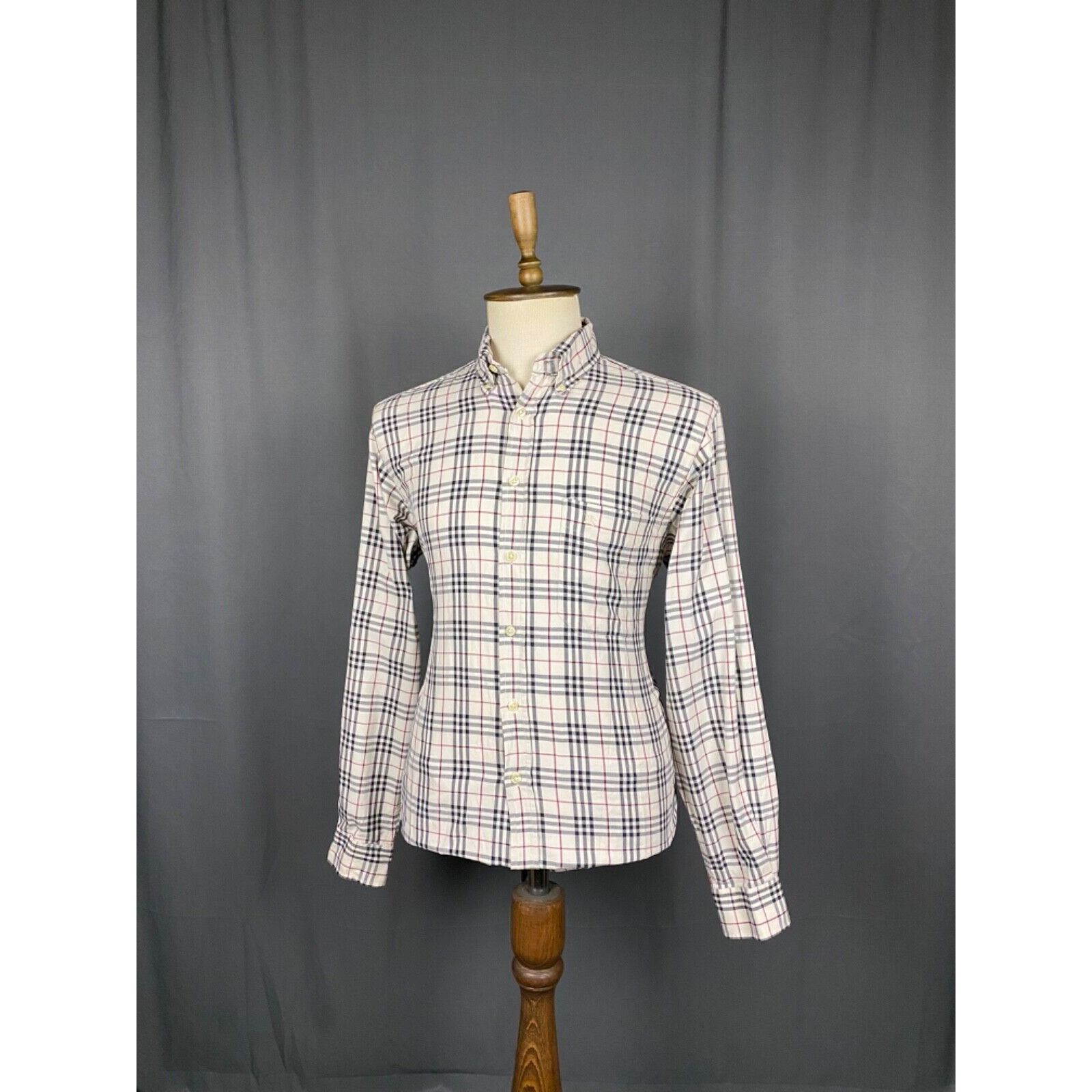 Burberry Burberry Nova Check Vintage Men's Beige Longsleeve Shirt Siz Size US L / EU 52-54 / 3 - 4 Thumbnail