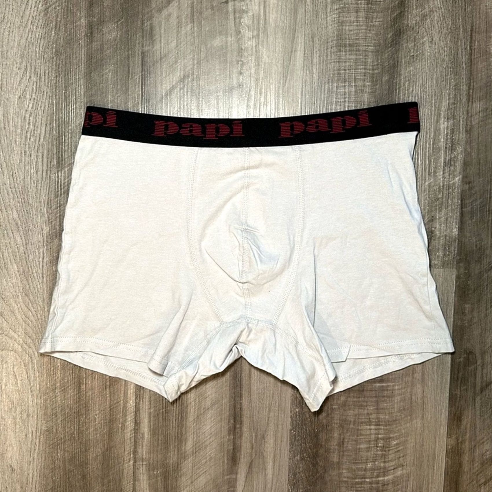 Vintage Papi Boxer Brief Medium Men Underwear Gray Cotton Stretch M Regular Size 40R - 2 Thumbnail