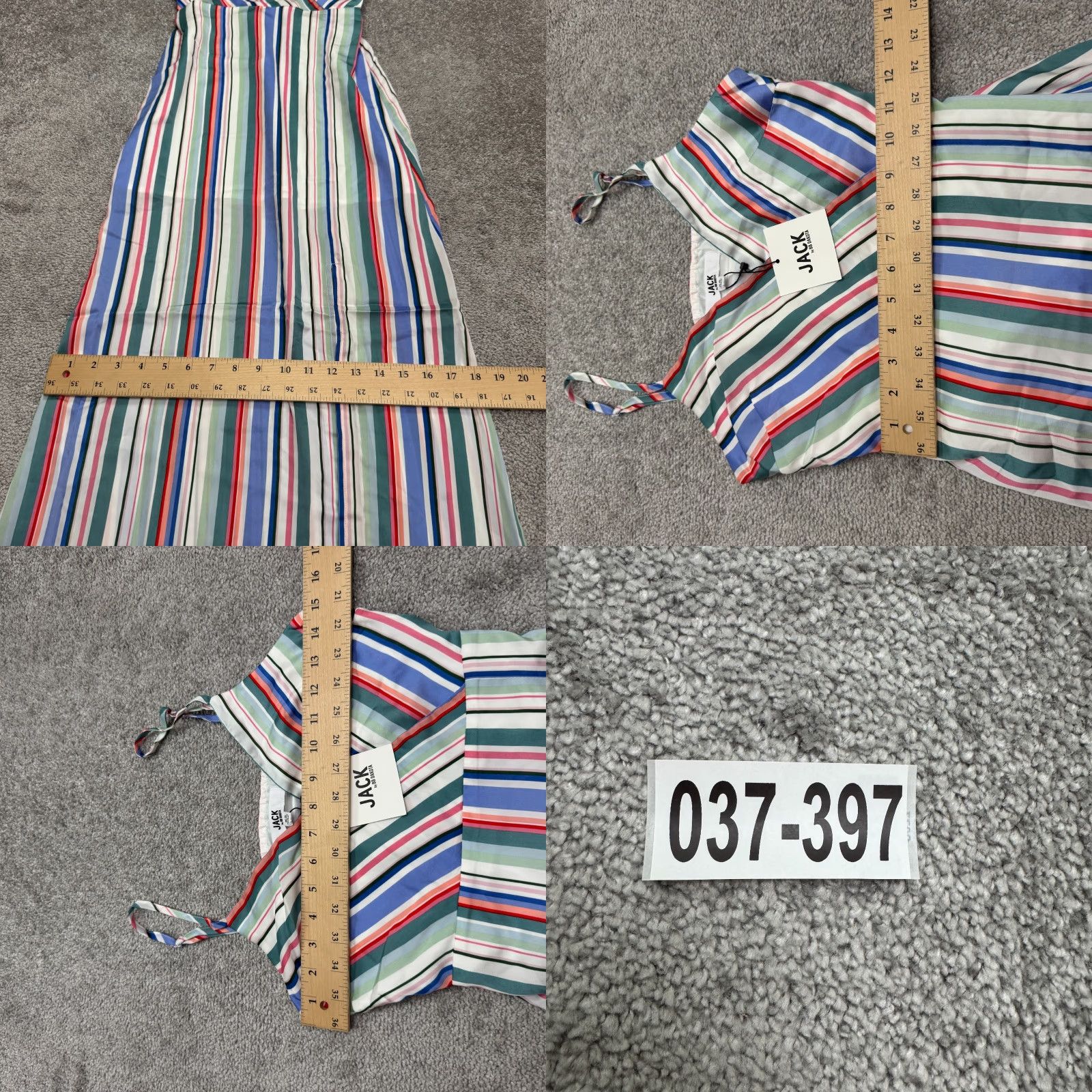 BB Dakota BB Dakota Jack By Maxi Dress Women XS Colorful Multicolor Striped Slit NWT Size XS / US 0-2 / IT 36-38 - 10 Thumbnail