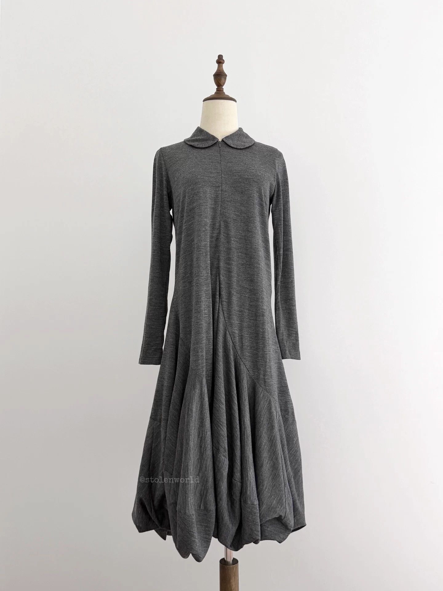 Junya Watanabe Junya Watanabe FW2010 Irregular Balloon Hem Pure Wool Dress Size XS / US 0-2 / IT 36-38 - 1 Thumbnail