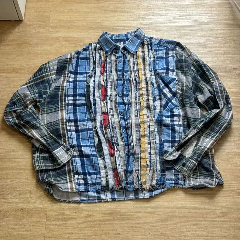 Needles Needles Flannel patchwork washed grid loose shirt Size US L / EU 52-54 / 3 - 1 Thumbnail